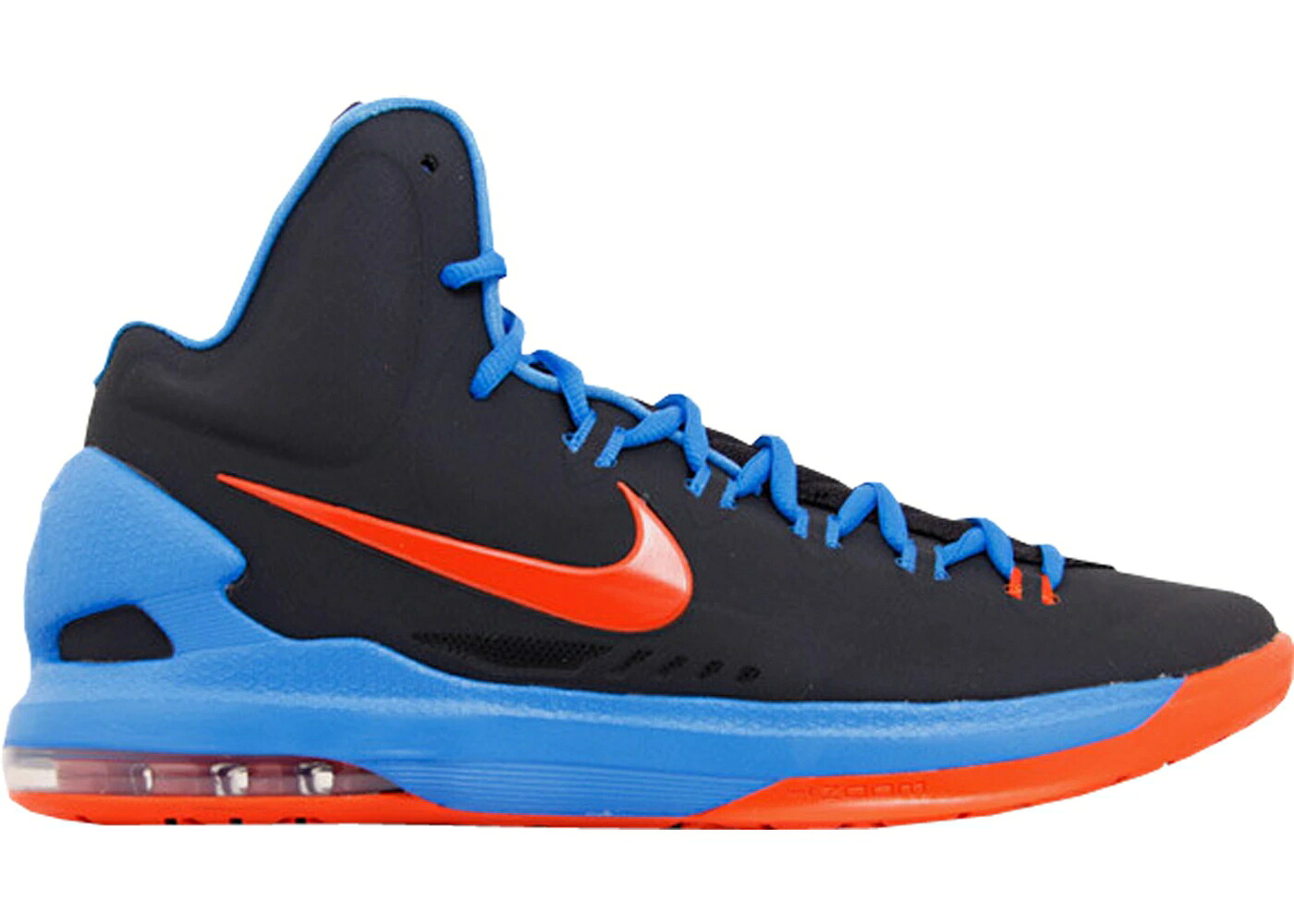 ナイキ サンダー 黒色 ブラック チーム 橙 オレンジ 青色 ブルー スニーカー メンズ NIKE KD 5 THUNDER AWAY / BLACK TEAM ORANGE PHOTO BLUE