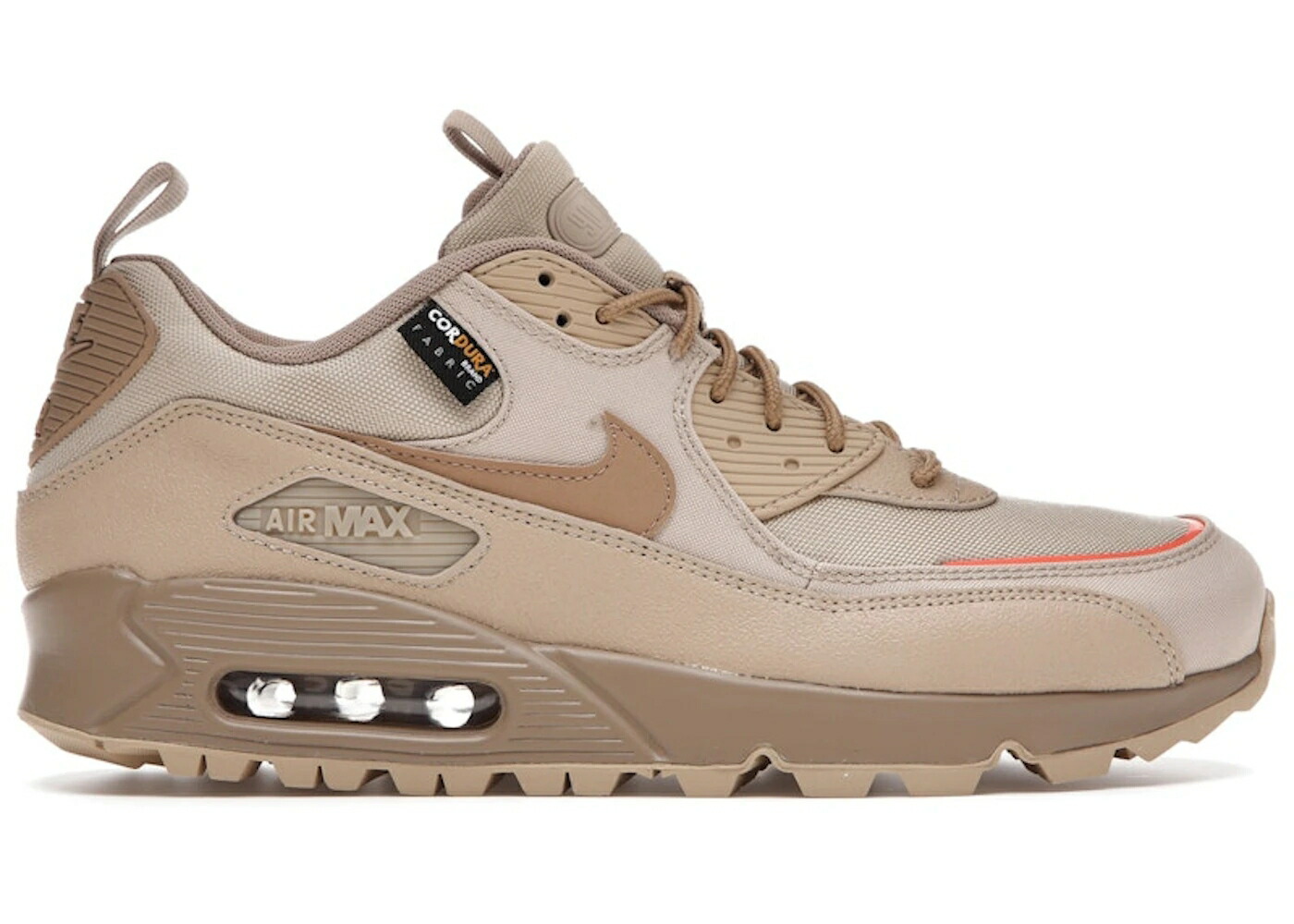 ナイキ マックス 家鴨柄 橙 オレンジ色 大気圏マックス スニーカー メンズ NIKE AIR MAX 90 SURPLUS DESERT CAMO / DESERT CAMO SAFETY ORANGE DESERT