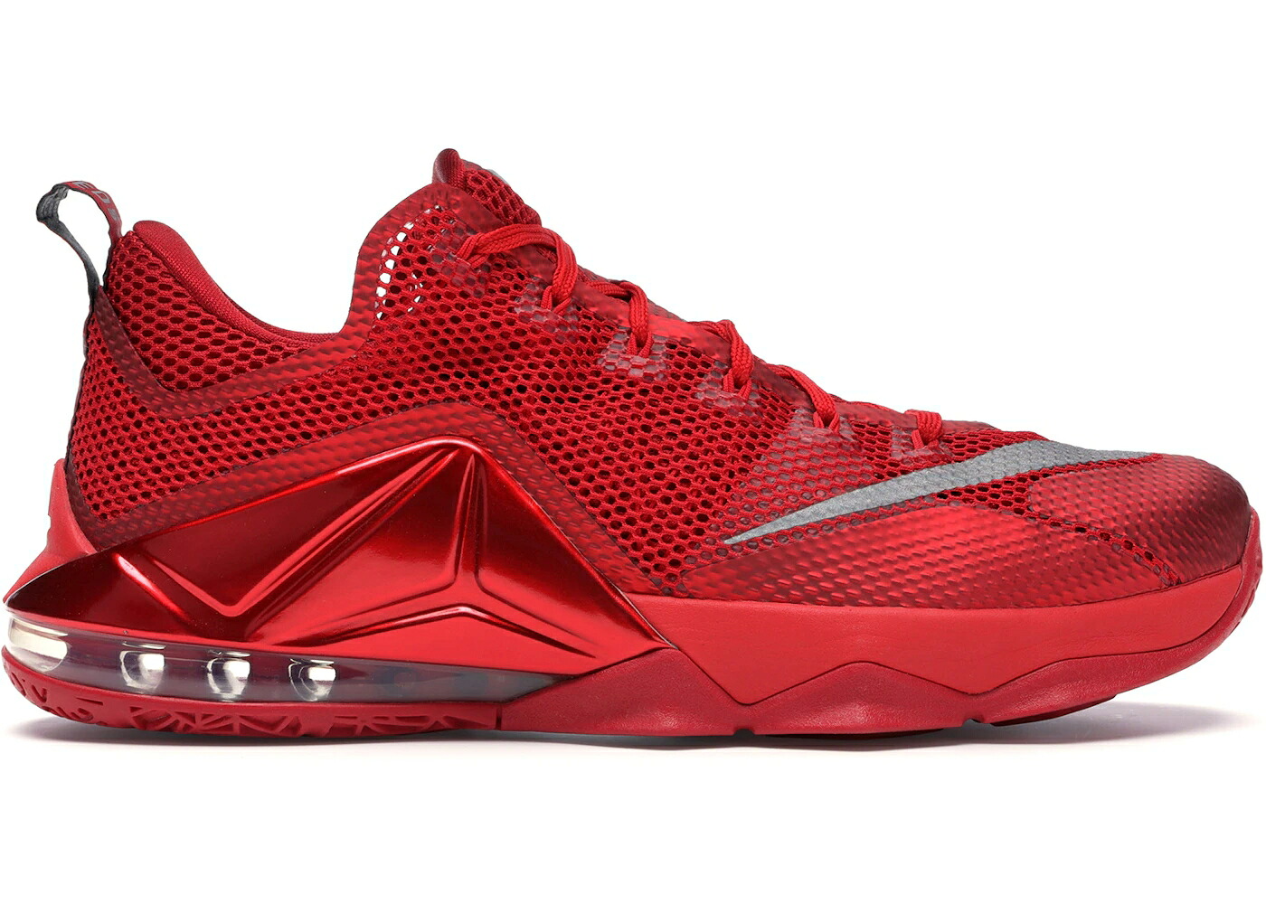 ナイキ レブロン 赤 赤いこと しろがね色 しろがね色 スニーカー メンズ NIKE LEBRON 12 LOW UNIVERSITY RED / UNIVERSITY RED REFLECTIVE SILVER