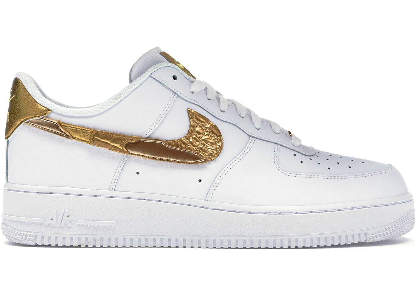 ナイキ 白いこと 白いこと ゴールド 空軍 スニーカー メンズ NIKE AIR FORCE 1 LOW CR7 GOLDEN PATCHWORK / WHITE METALLIC GOLD WHITE