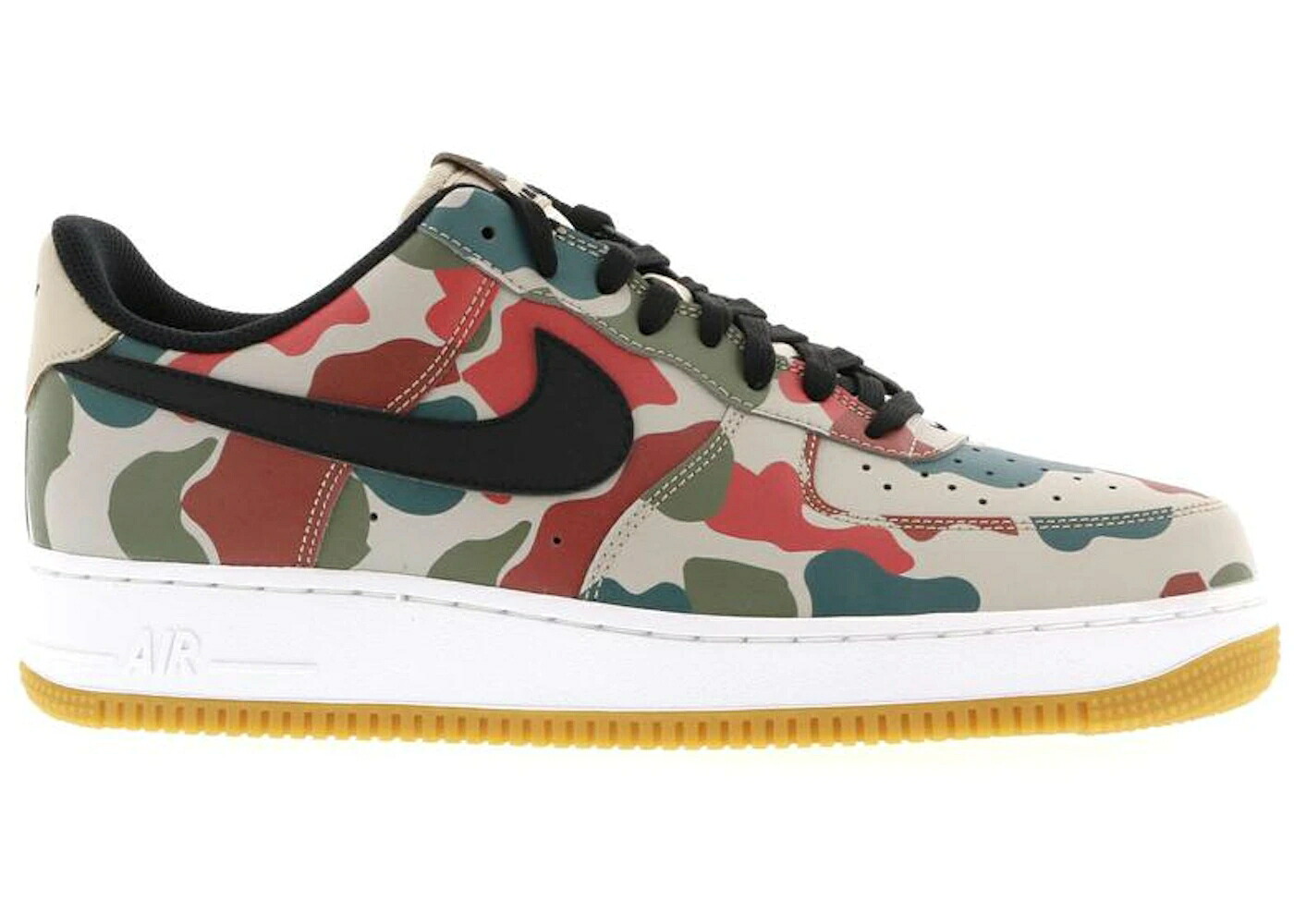 ナイキ 家鴨柄 黒いこと 黒いこと 白いこと 白いこと 空軍 スニーカー メンズ NIKE AIR FORCE 1 LOW REFLECTIVE DUCK CAMO / STRING BLACK WHITE GUM LIGHT