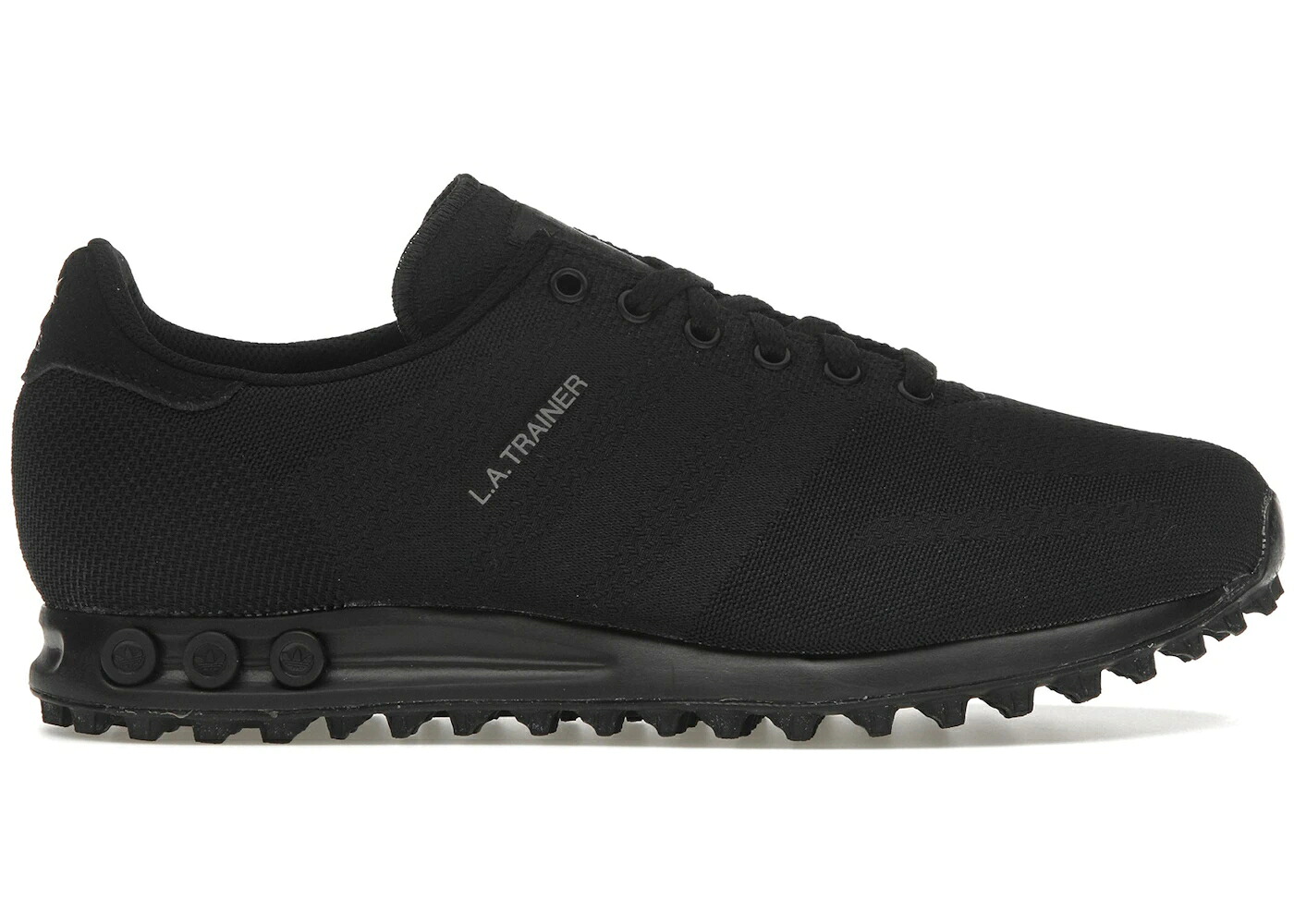 アディダス ロサンゼルス トレーナー 黒色 ブラック コア スニーカー メンズ ADIDAS LA TRAINER WEAVE TRIPLE BLACK / CORE BLACK CORE BLACK CORE BLACK｜スニケス