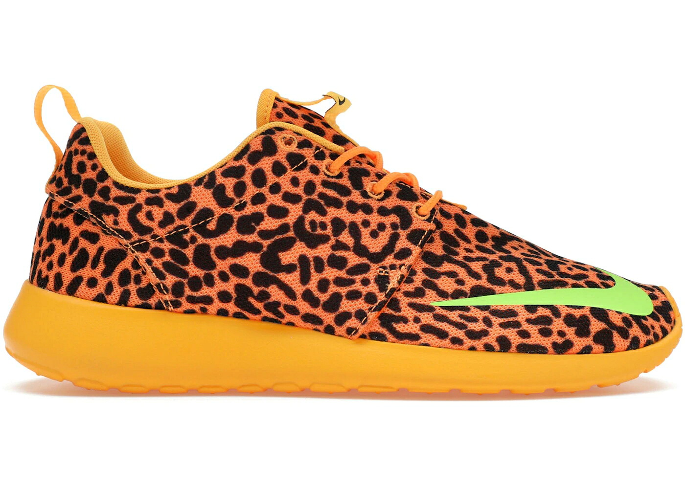 ナイキ ラン 橙 オレンジ ヒョウ柄 レオパード ライム レーザー スニーカー メンズ NIKE ROSHE RUN ORANGE LEOPARD / BRIGHT CITRUS FLASH LIME LASER｜スニケス