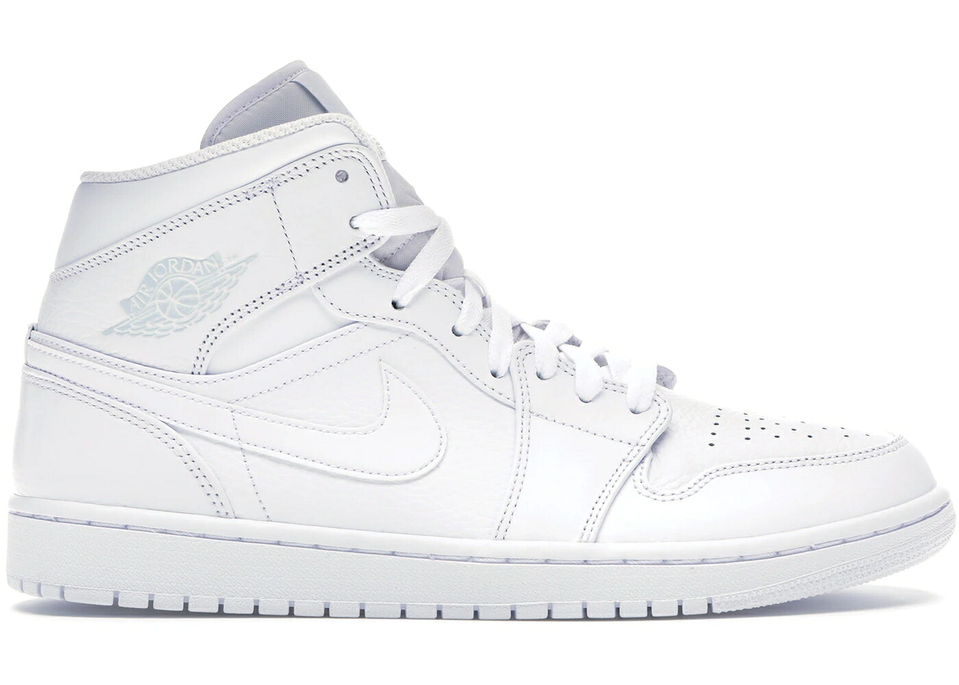 ナイキ ジョーダン ミッド 白いこと 白いこと 純然たる プラチナム スニーカー メンズ JORDAN 1 MID TRIPLE WHITE (2018) / WHITE WHITE PURE PLATINUM