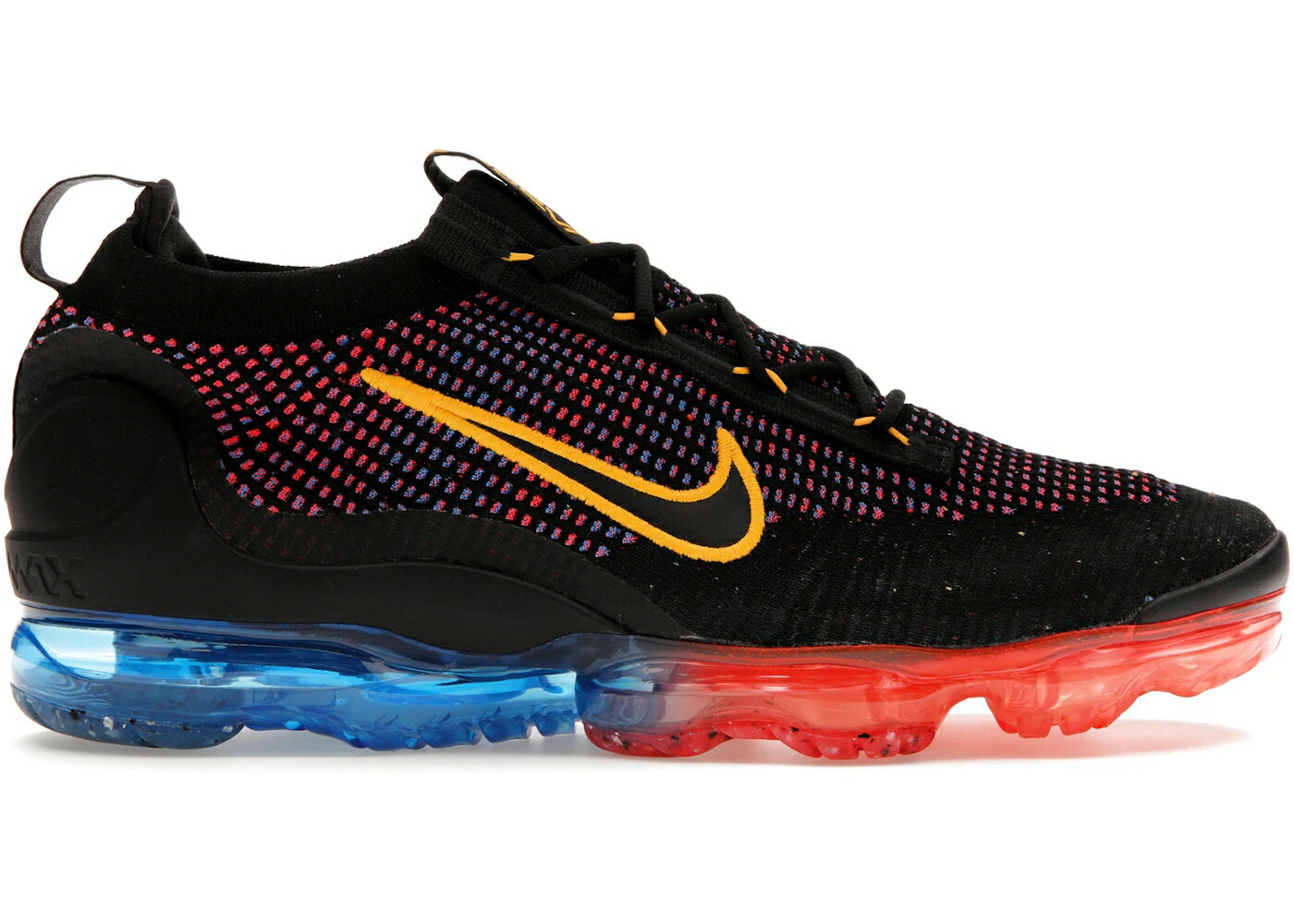 ナイキ 黒色 ブラック 青色 ブルー クリムゾン ゴールド エアヴェイパーマックス スニーカー メンズ NIKE AIR VAPORMAX 2021 FK BLACK PHOTO BLUE CRIMSON GOLD / BLACK PHOTO BLUE BRIGHT CRIMSON