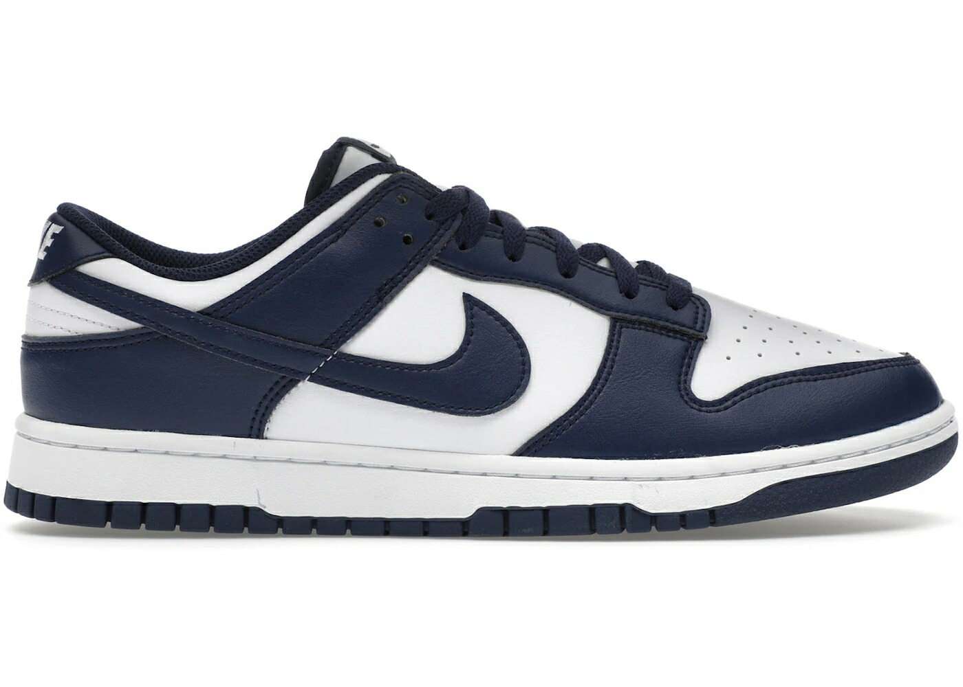 ナイキ ダンク 白色 ホワイト 紺色 ネイビー ダンクロー スニーカー メンズ NIKE DUNK LOW WHITE MIDNIGHT NAVY / WHITE MIDNIGHT NAVY WHITE