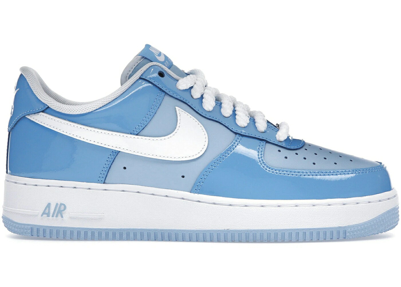 ナイキ 青色 ブルー 白色 ホワイト パテント エアフォース 07 スニーカー メンズ NIKE AIR FORCE 1 LOW LV8 PHYCHIC BLUE WHITE PATENT / PSYCHIC BLUE UNIVERSITY BLUE