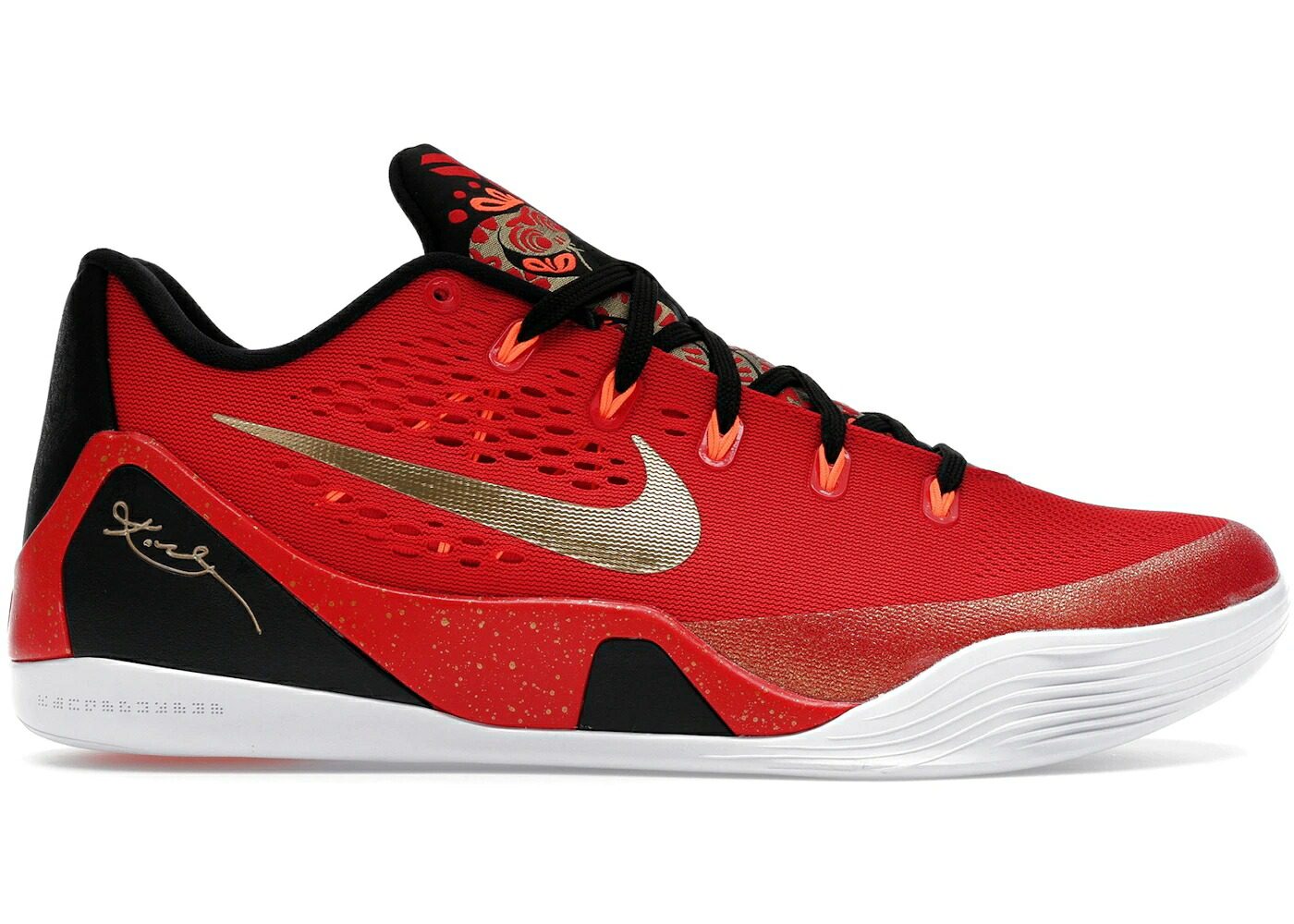 ナイキ コービー プロトロ 赤 レッド ゴールド スニーカー メンズ NIKE KOBE 9 EM LOW PROTRO CHINA / UNIVERSITY RED METALLIC GOLD