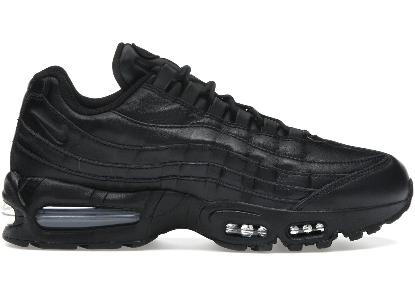 ナイキ マックス バブル 黒色 ブラック レザー エアマックス スニーカー メンズ NIKE AIR MAX 95 QS BIG BUBBLE BLACK LEATHER / BLACK BLACK BLACK