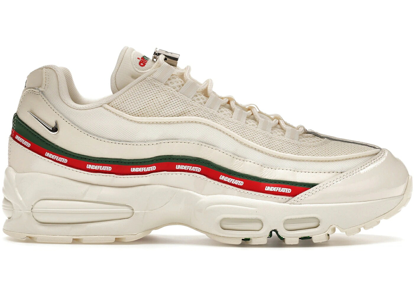 ナイキ マックス アンディフィーテッド 銀色 シルバー 緑 グリーン エアマックス スニーカー メンズ NIKE AIR MAX 95 SP UNDEFEATED SAIL / SAIL METALLIC SILVER GORGE GREEN