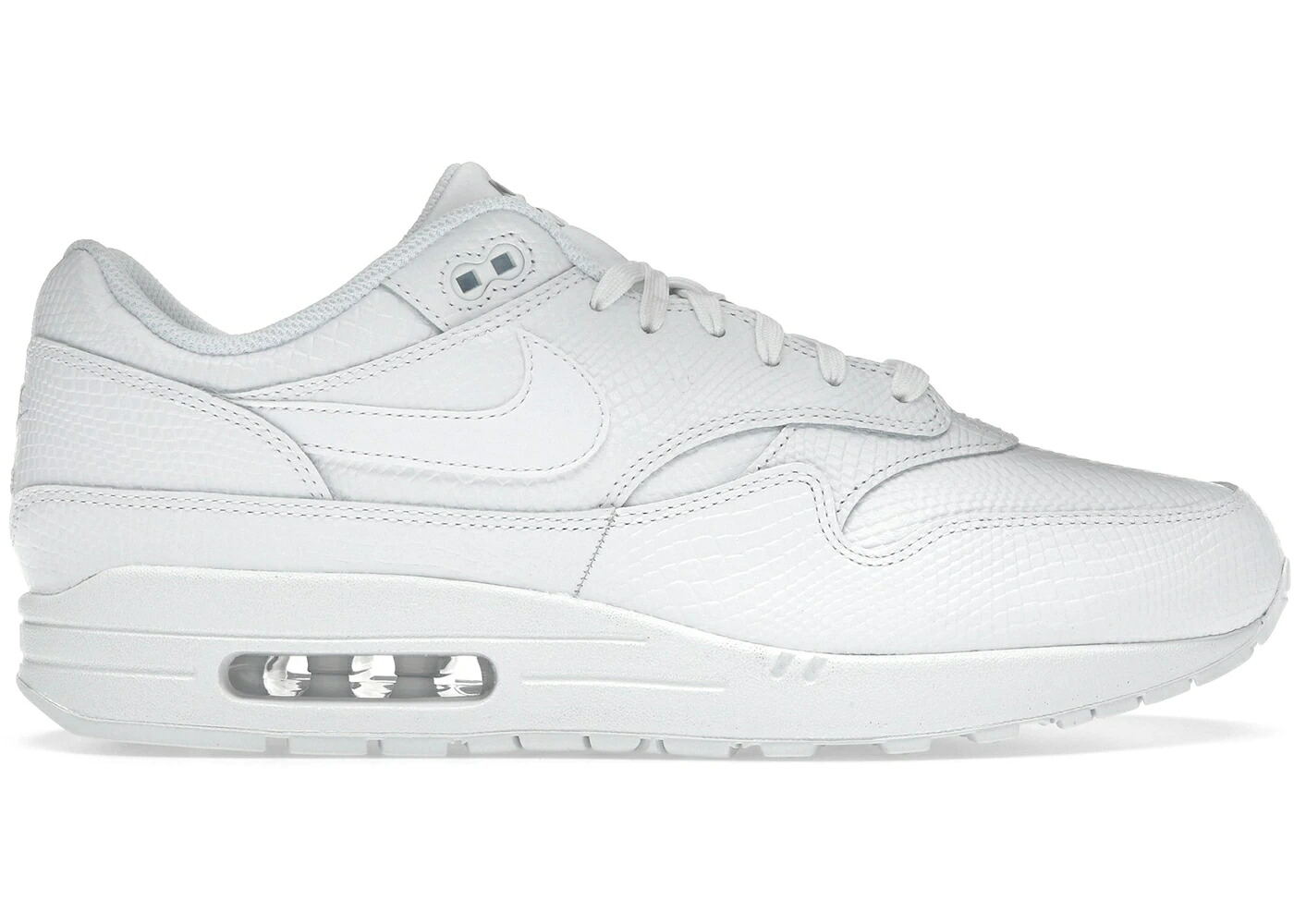 ナイキ マックス プレミアム 白色 ホワイト ピュア プラチナム エアマックス スニーカー メンズ NIKE AIR MAX 1 PREMIUM WHITE SNAKESKIN / WHITE WHITE PURE PLATINUM WHITE