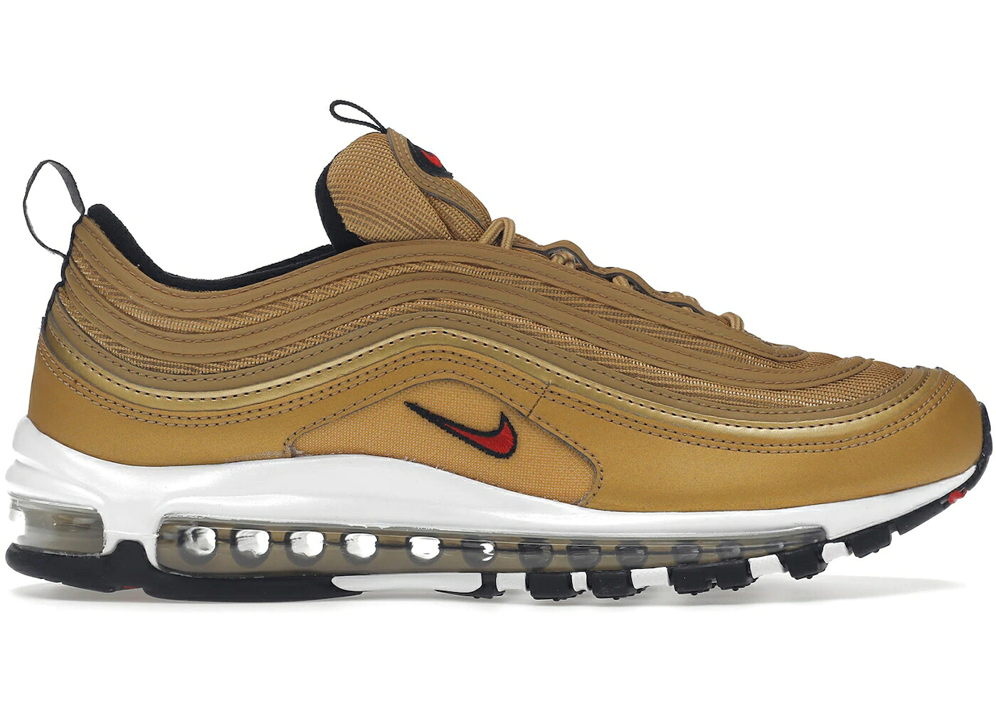 ナイキ マックス ブレット ゴールド 赤 レッド 白色 ホワイト エアマックス スニーカー メンズ NIKE AIR MAX 97 OG GOLDEN BULLET (2023) / METALLIC GOLD VARSITY RED WHITE|スニケス