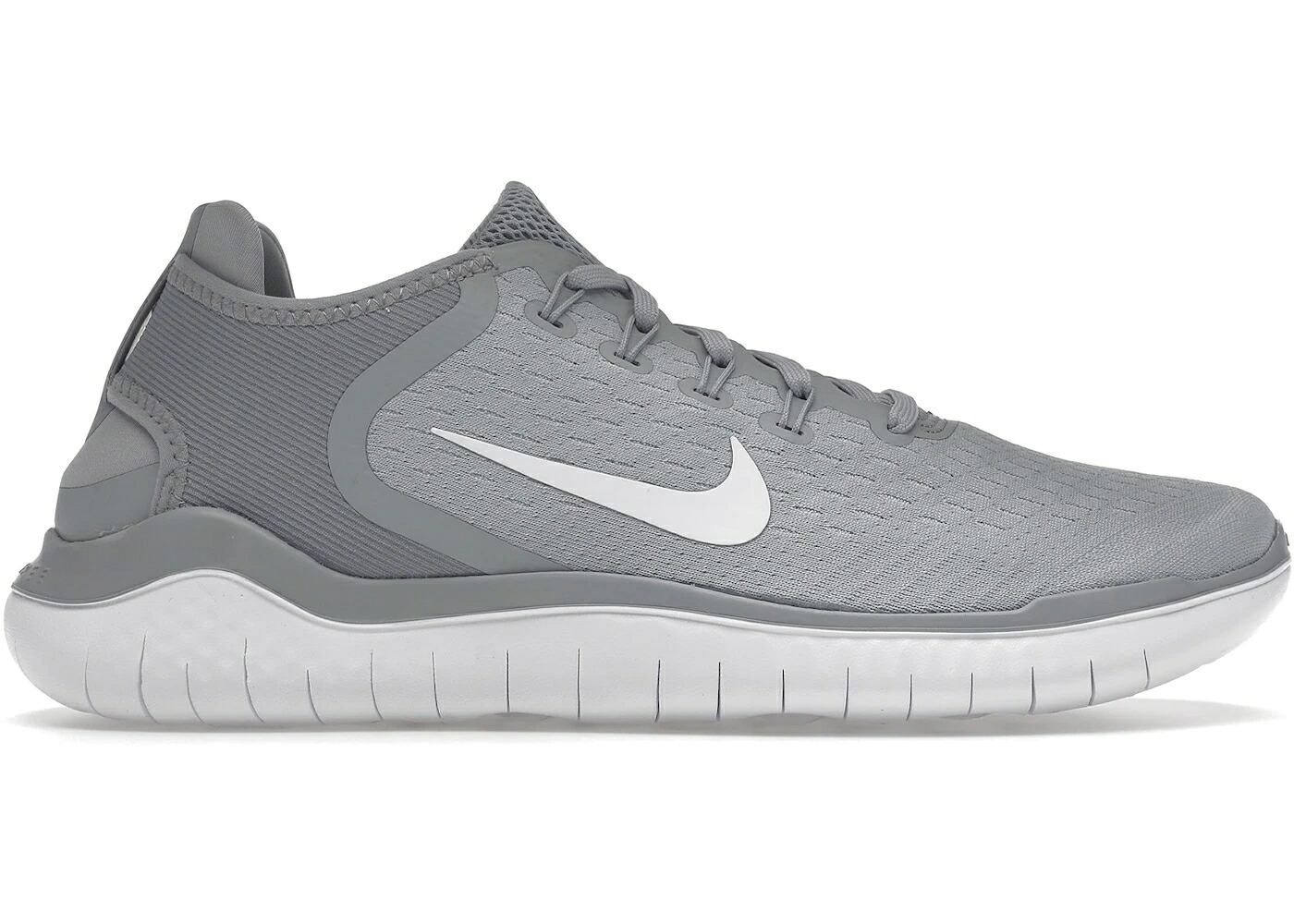 ナイキ フリー 灰色 グレー 白色 ホワイト スニーカー メンズ NIKE FREE RN 2018 WOLF GREY / WOLF GREY WHITE WHITE VOLT|スニケス