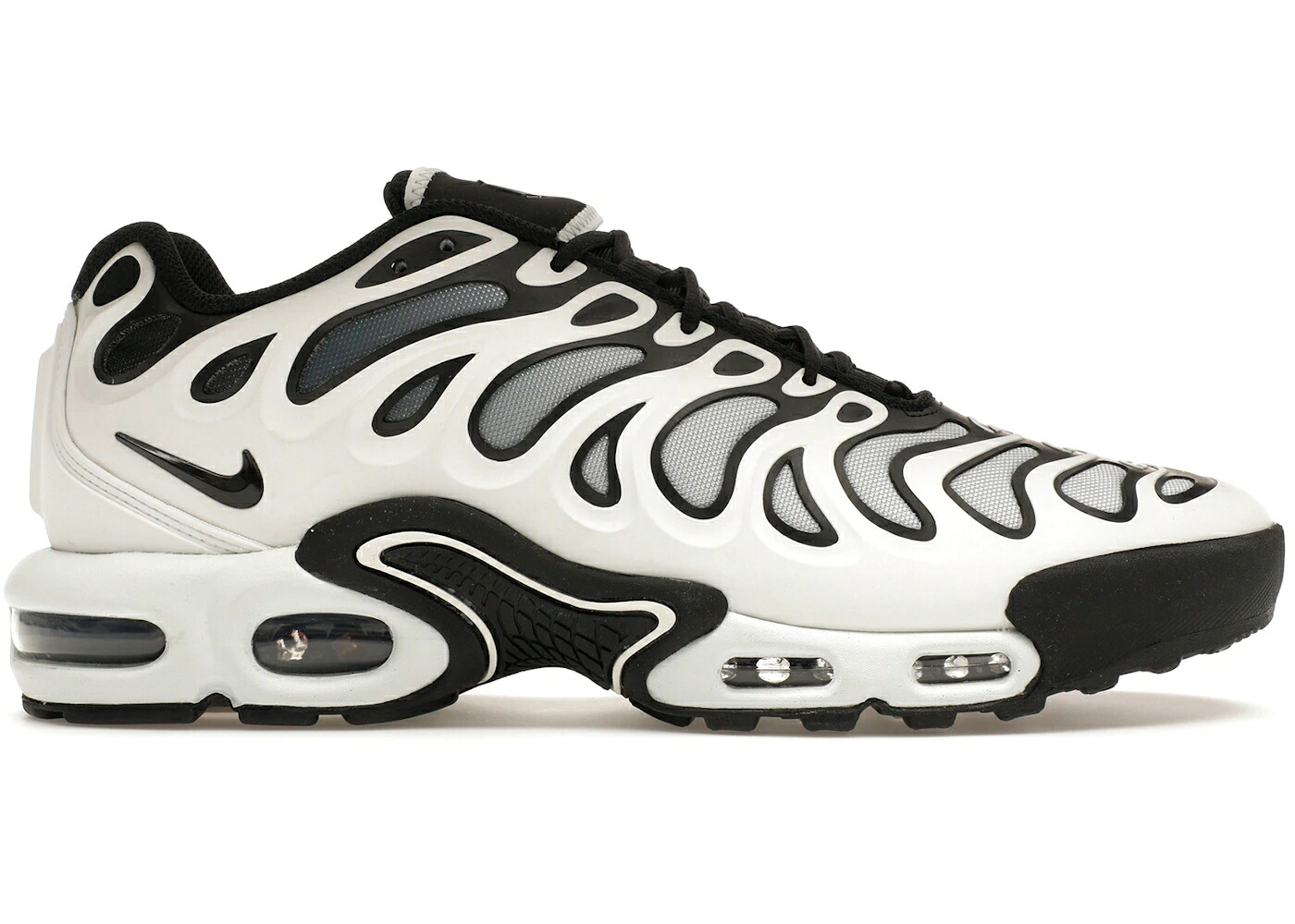 ナイキ マックス 白色 ホワイト 黒色 ブラック 銀色 シルバー エアマックスプラス スニーカー メンズ NIKE AIR MAX PLUS DRIFT WHITE BLACK METALLIC SILVER / WHITE METALLIC SILVER BLACK|スニケス