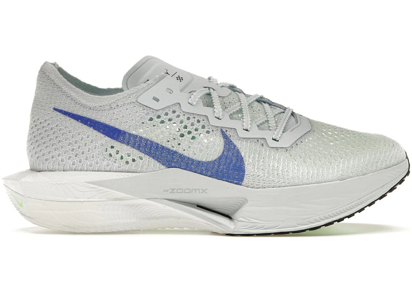 ナイキ 灰色 グレー 青色 ブルー 緑 グリーン ストライク スニーカー メンズ NIKE ZOOMX VAPORFLY 3 FOOTBALL GREY RACER BLUE / FOOTBALL GREY GREEN STRIKE LIGHT