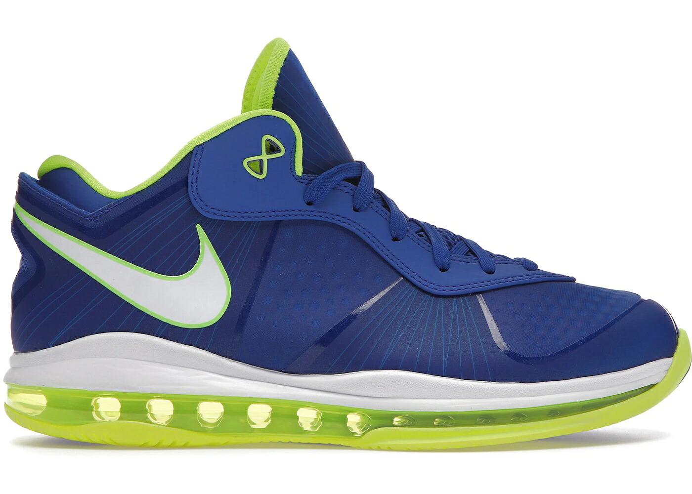ナイキ レブロン 青み 青色 白いこと 白いこと 黒いこと 黒いこと スニーカー メンズ NIKE LEBRON 8 V/2 LOW SPRITE (2011) / TREAURE BLUE WHITE BLACK VOLT