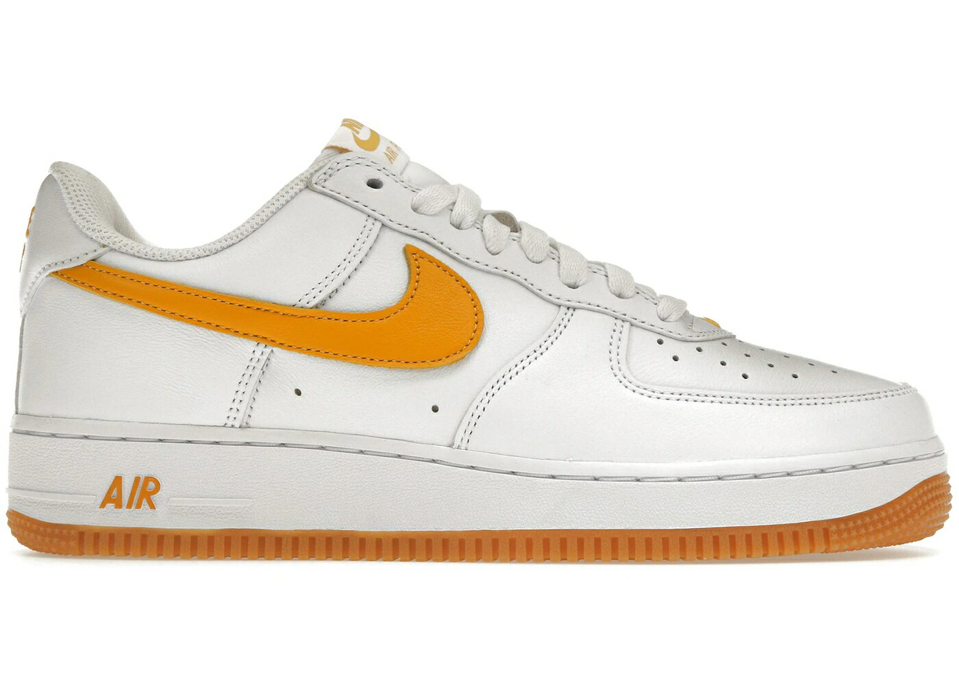 ナイキ 白いこと 白いこと ゴールド 黄味がかった 黄色 空軍 スニーカー メンズ NIKE AIR FORCE 1 LOW RETRO QS COLOR OF THE MONTH WHITE UNIVERSITY GOLD / WHITE UNIVERSITY GOLD GUM YELLOW