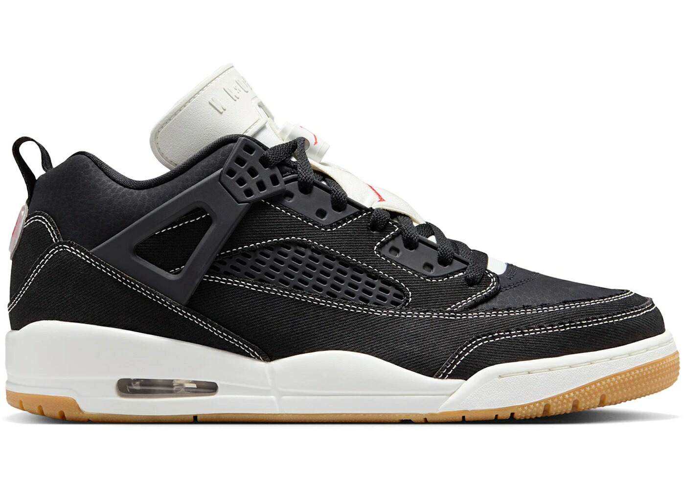 ナイキ ジョーダン 黒色 ブラック デニム 赤 レッド スニーカー メンズ JORDAN SPIZIKE LOW BLACK DENIM / BLACK UNIVERSITY RED GUM MEDIUM 52,680円