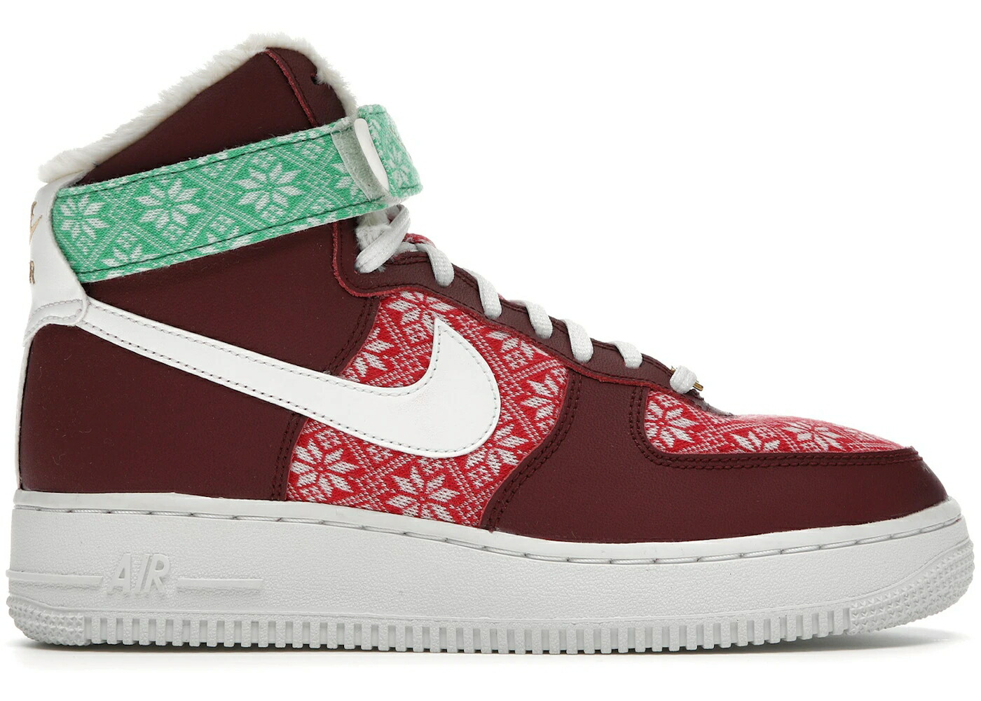 ナイキ ご機嫌 クリスマス 野球クラブ 赤 赤いこと 白いこと 白いこと 空軍 スニーカー メンズ NIKE AIR FORCE 1 HIGH NORDIC CHRISTMAS (2020) / TEAM RED WHITE UNIVERSITY RED メンズ靴-スニーカー
