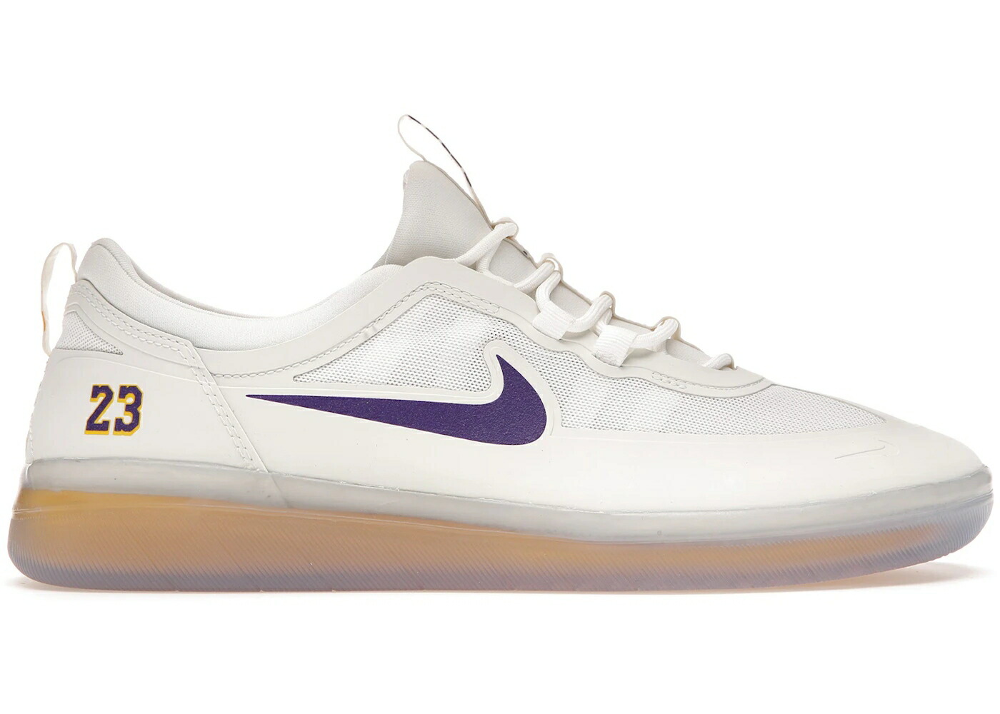 ナイキ エスビー フリー レイカーズ 白色 ホワイト コート 紫 パープル スニーカー メンズ NIKE SB NYJAH FREE 2 LAKERS / SUMMIT WHITE COURT PURPLE