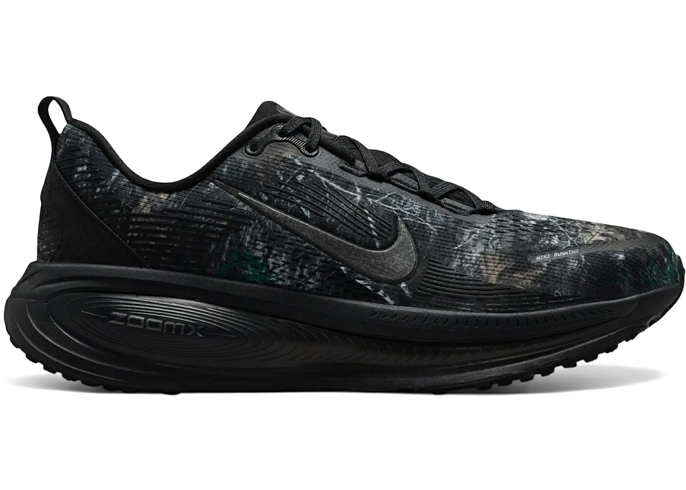 ナイキ 間鴨柄 黒いこと 黒いこと 薄墨色 薄墨色 スニーカー メンズ NIKE VOMERO 18 REALTREE CAMO BLACK / BLACK METALLIC DARK GREY DARK
