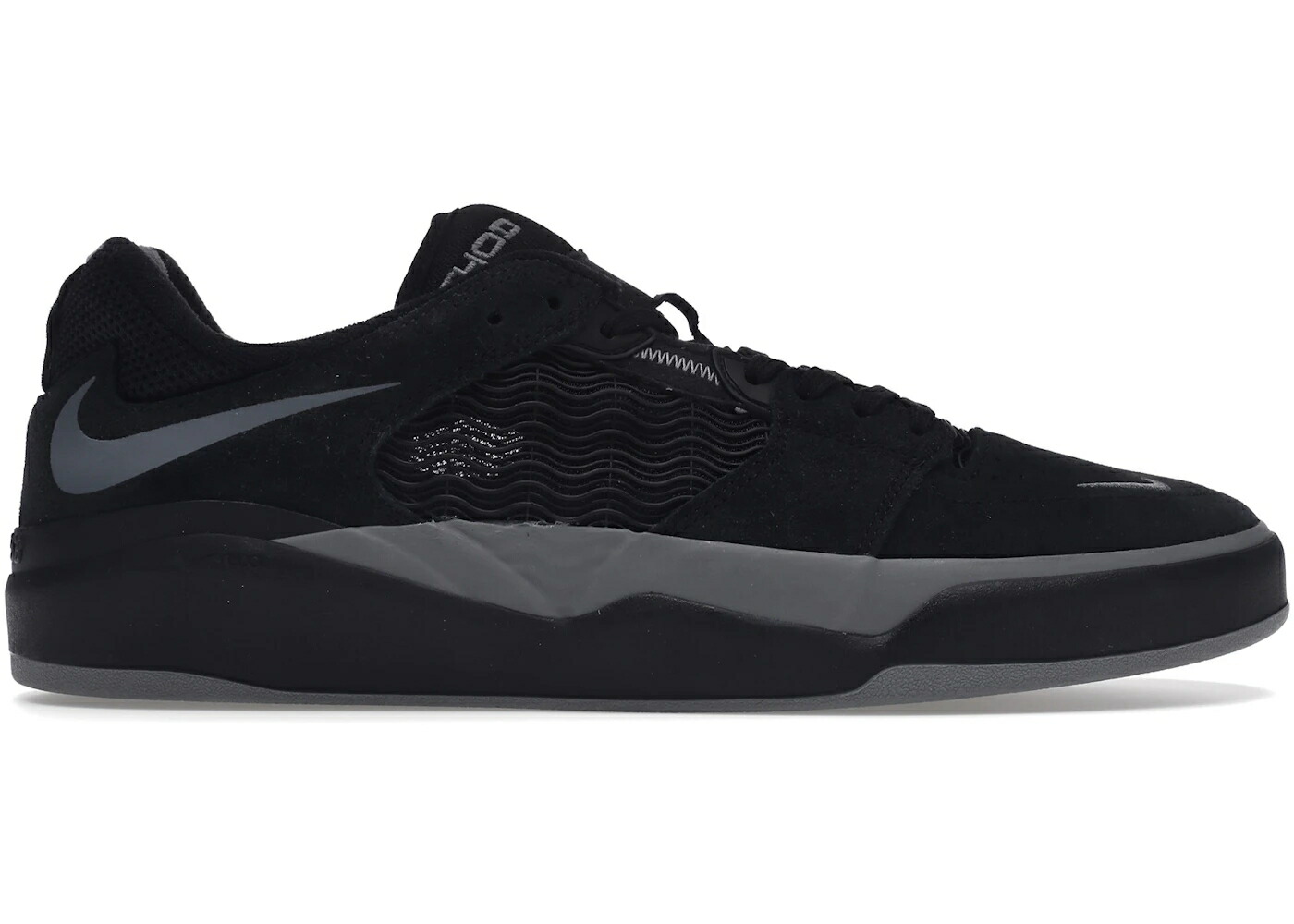 ナイキ エスビー 黒色 ブラック 灰色 グレー スニーカー メンズ NIKE SB ISHOD WAIR BLACK SMOKE GREY / BLACK BLACK CITRON TINT SMOKE