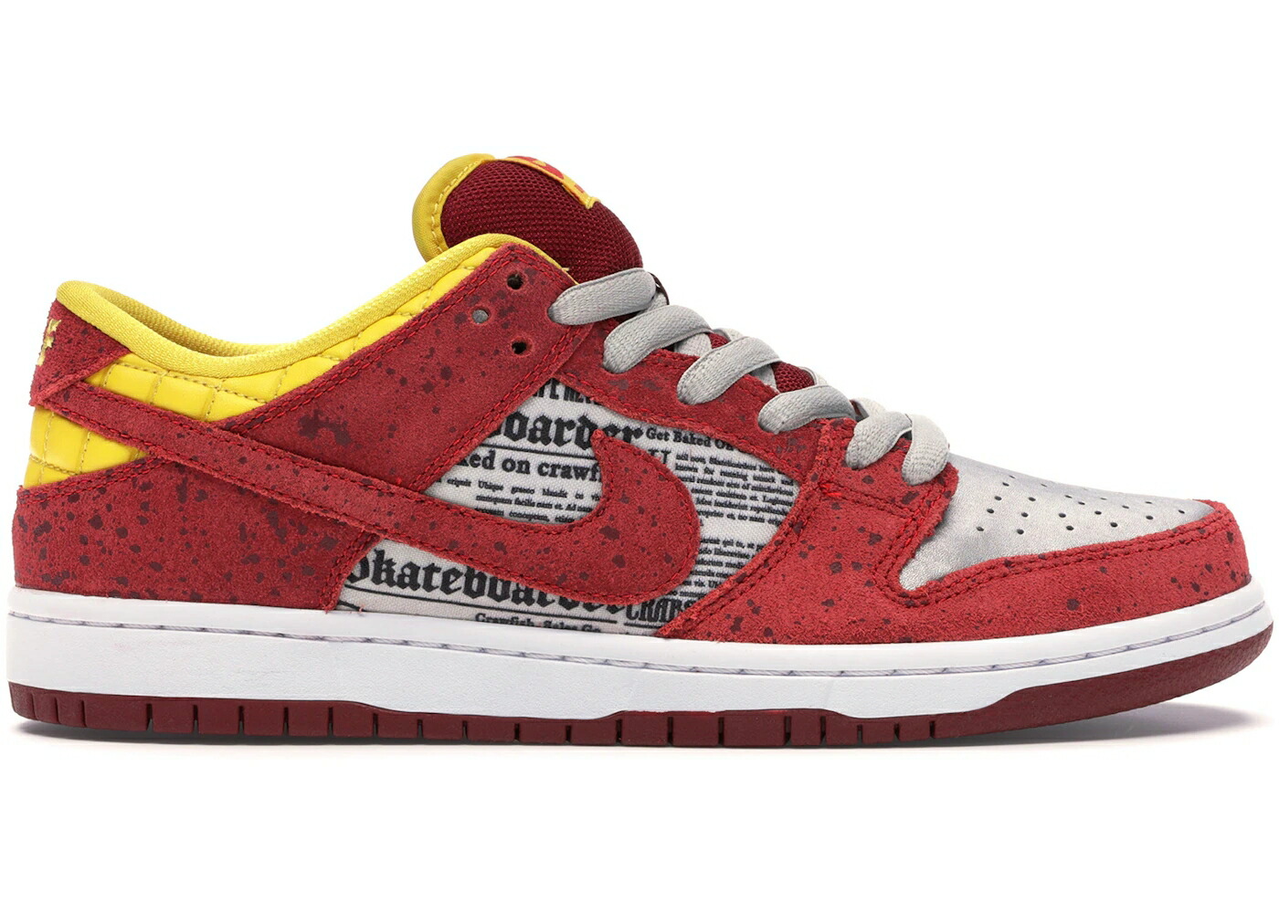 ナイキ エスビー ダンク アクション 赤 レッド 銀色 シルバー ダンクロー スニーカー メンズ NIKE SB DUNK LOW RUKUS CRAWFISH / ACTION RED METALLIC SILVER TOUR