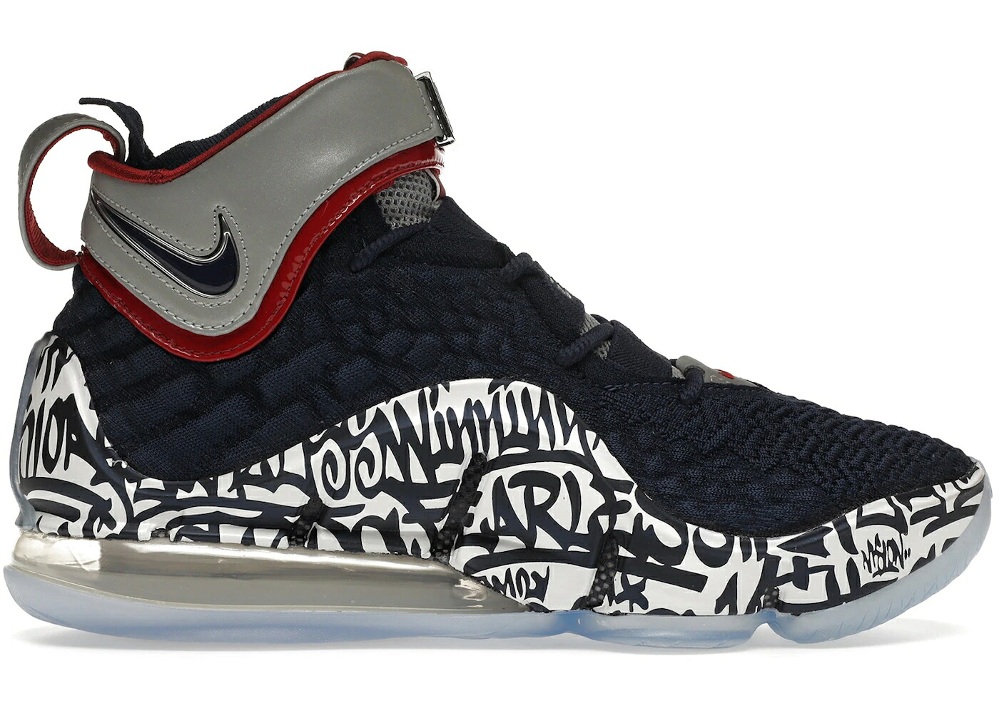 ナイキ レブロン 紺色 米国海軍 クリムゾン スニーカー メンズ NIKE LEBRON 17 GRAFFITI REMIX / MIDNIGHT NAVY VARSITY CRIMSON