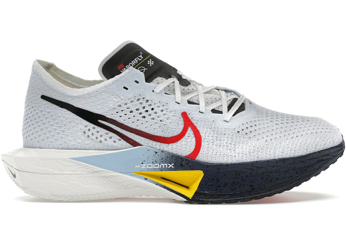 ナイキ 青色 ブルー 白色 ホワイト スピード 赤 レッド ピュア プラチナム スニーカー メンズ NIKE ZOOMX VAPORFLY 3 PSYCHIC BLUE / WHITE SPEED RED PURE PLATINUM