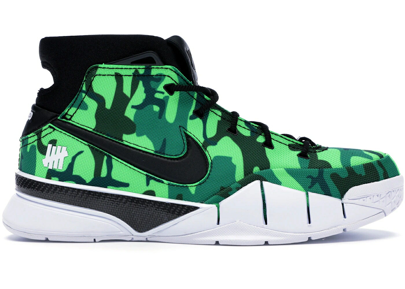 ナイキ コービー プロトロ アンディフィーテッド 緑 グリーン カモ柄 黒色 ブラック スニーカー メンズ NIKE KOBE 1 PROTRO UNDEFEATED GREEN CAMO (SILVER LAKE) / MULTI COLOR BLACK RAGE GREEN