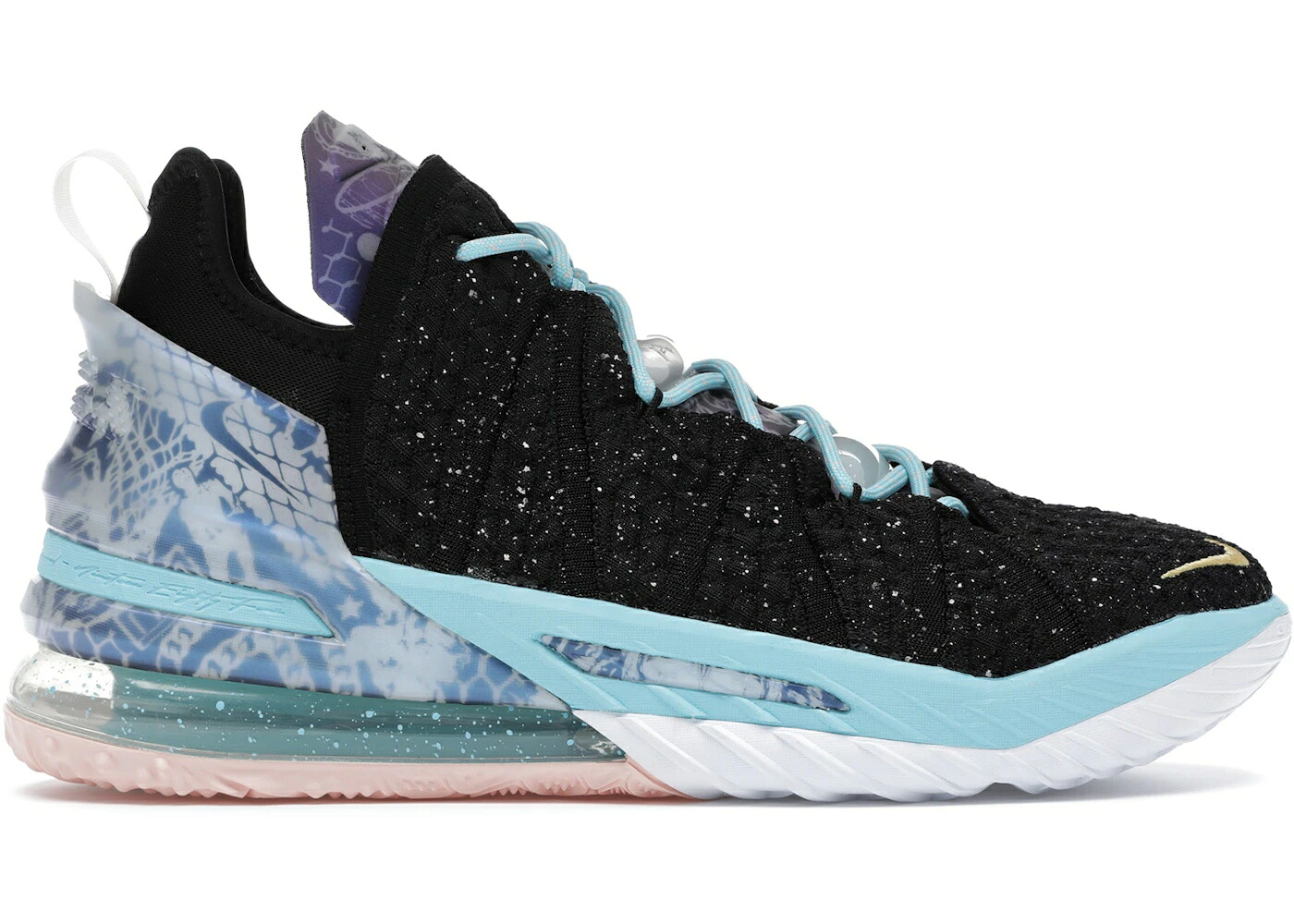 ナイキ レブロン 黒いこと 黒いこと ゴールド スニーカー メンズ NIKE LEBRON 18 REFLECTIONS / BLACK GOLD DARK TEAL
