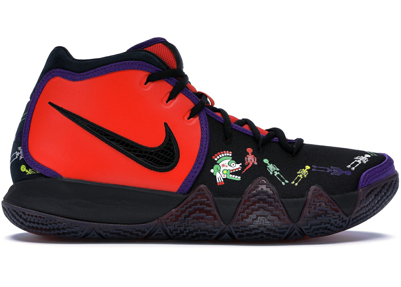 ナイキ カイリー 野球クラブ 橙 オレンジ色 黒いこと 黒いこと スニーカー メンズ NIKE KYRIE 4 DAY OF THE DEAD / TEAM ORANGE BLACK MULTI COLOR