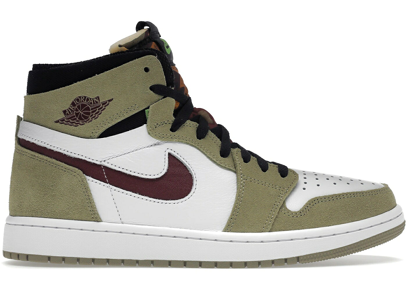 ナイキ ジョーダン 望遠レンズ オリーブ 緑 緑であること スニーカー メンズ JORDAN 1 ZOOM CMFT NEUTRAL OLIVE / NEUTRAL OLIVE ALTITUDE GREEN