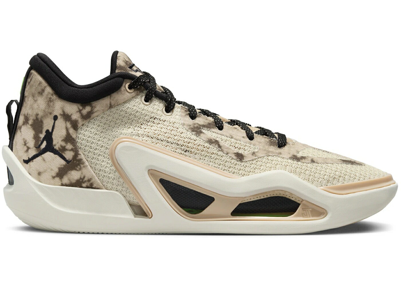 ナイキ ジョーダン ウォーク 緑 グリーン スニーカー メンズ JORDAN TATUM 1 PF TUNNEL WALK (GUM SOLE) / FOSSIL SESAME ELECTRIC GREEN