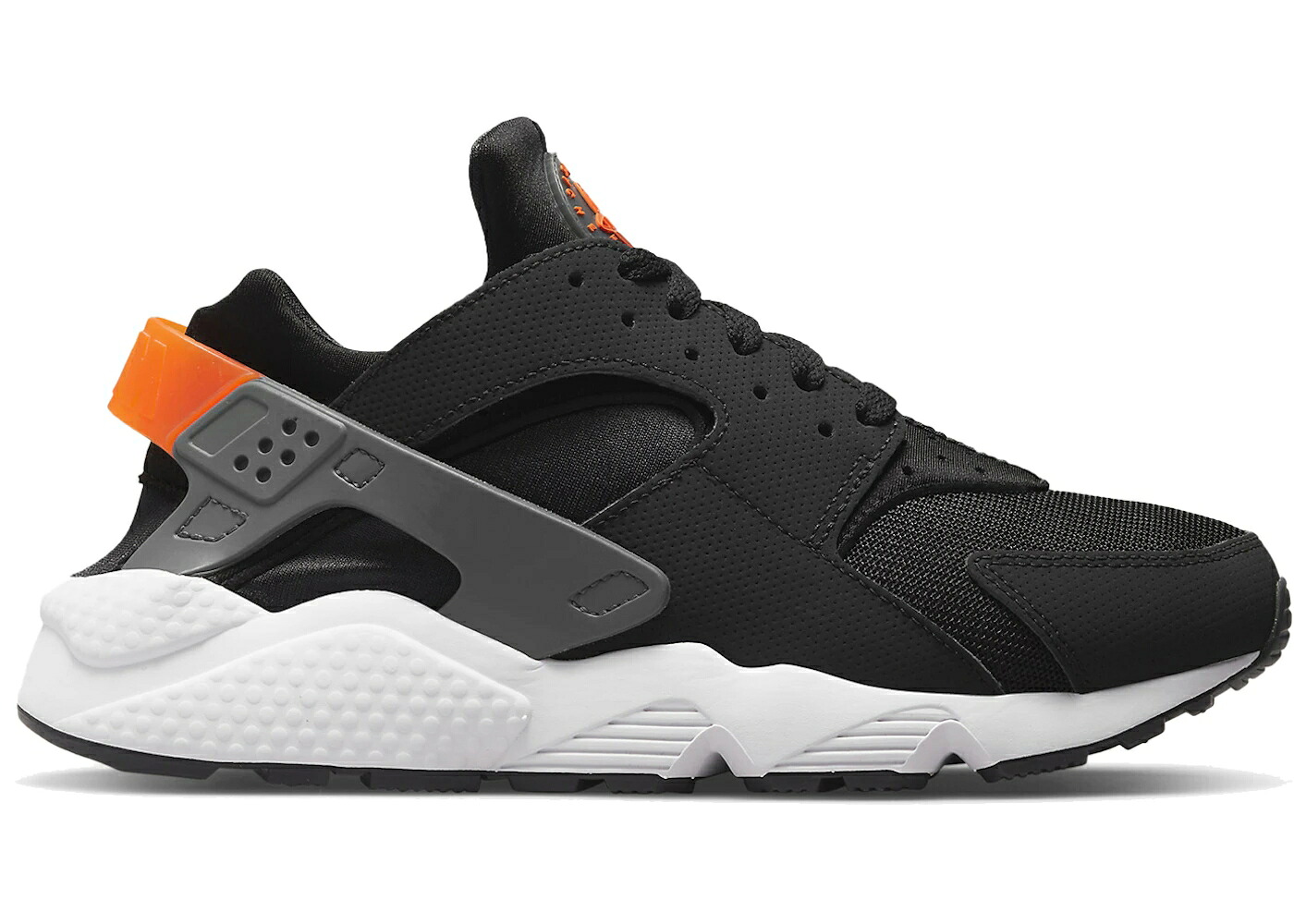 ナイキ ハラチ 黒色 ブラック 橙 オレンジ 白色 ホワイト スニーカー メンズ NIKE AIR HUARACHE BLACK SAFETY ORANGE / BLACK SAFETY ORANGE WHITE IRON｜スニケス
