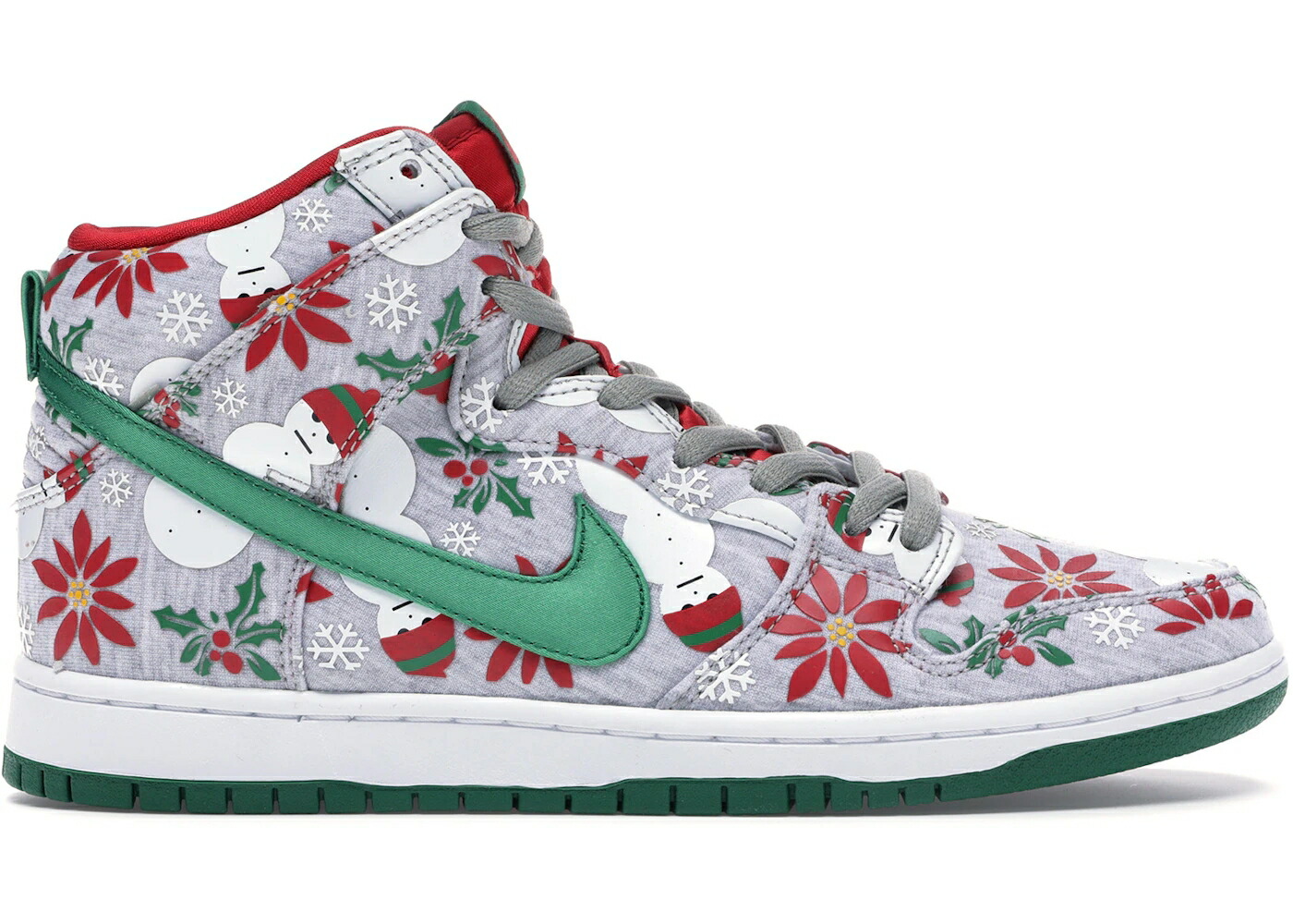 ナイキ エスビー ダンク ハイ クリスマス トレーナー 灰色 グレー ヘザー 緑 グリーン ダンクハイ スニーカー メンズ NIKE SB DUNK HIGH CONCEPTS UGLY CHRISTMAS SWEATER GREY / GREY HEATHER PINE GREEN