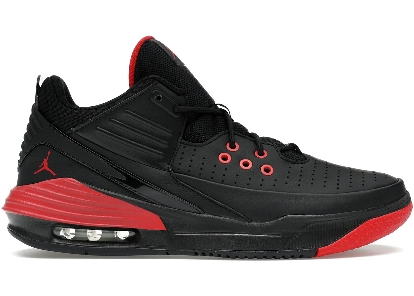 ナイキ ジョーダン マックス オーラ 黒色 ブラック 赤 レッド スニーカー メンズ JORDAN MAX AURA 5 BRED / BLACK BLACK UNIVERSITY RED｜スニケス