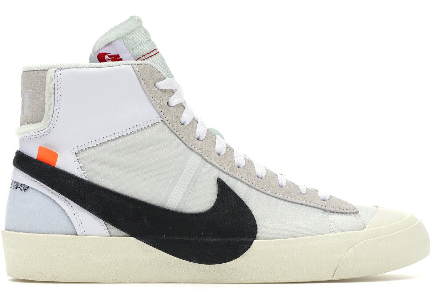 ナイキ ブレイザー ミッド オフホワイト 白色 ホワイト 黒色 ブラック スニーカー メンズ NIKE BLAZER MID OFF-WHITE / WHITE BLACK MUSLIN