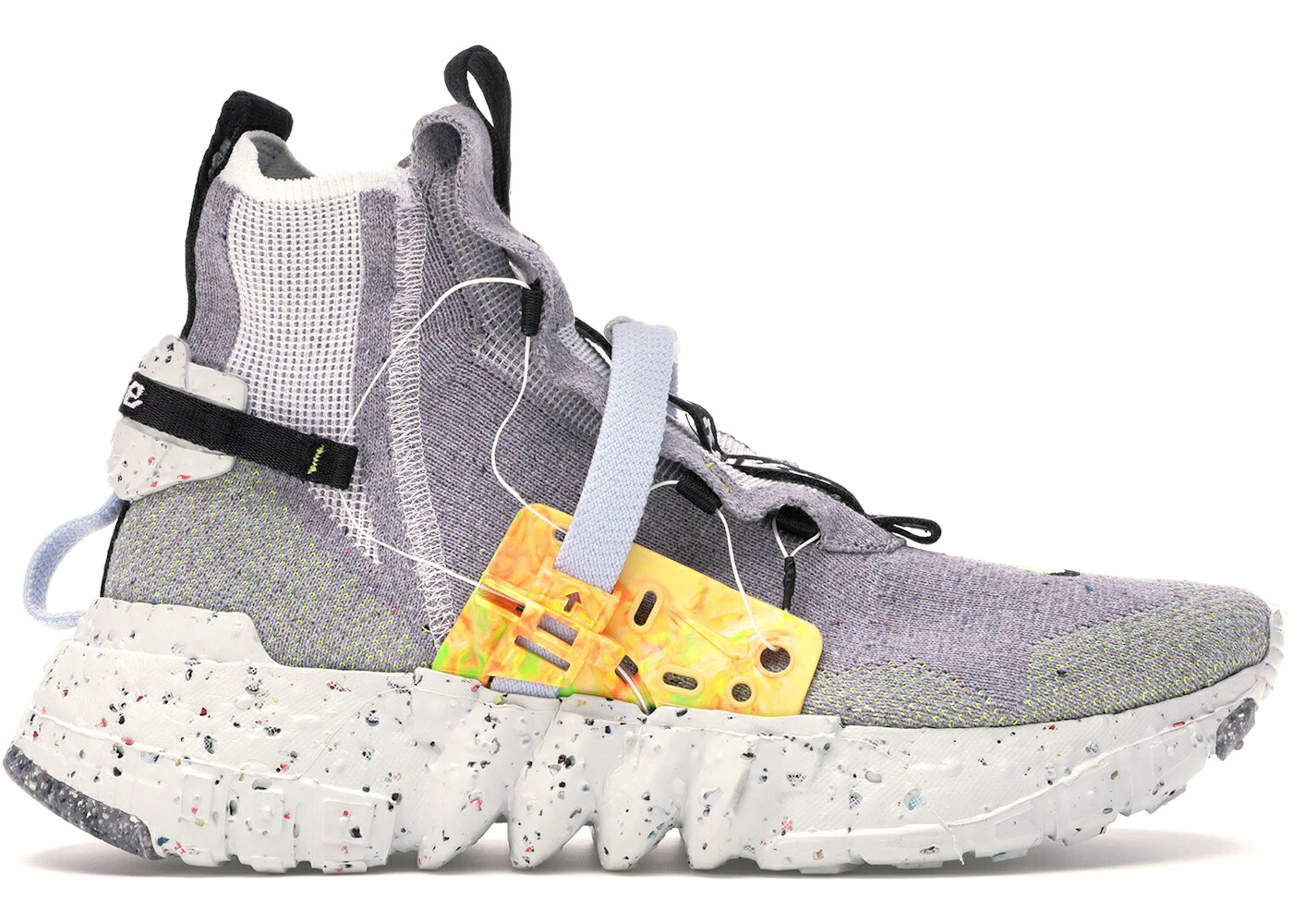 ナイキ 薄墨色 薄墨色 黒いこと 黒いこと スニーカー メンズ NIKE SPACE HIPPIE 03 GREY VOLT / WOLF GREY BLACK VOLT DARK SMOKE