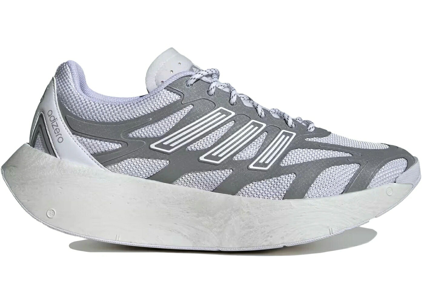 アディダス アディゼロ 白色 ホワイト 銀色 シルバー スニーカー メンズ ADIDAS ADIZERO ARUKU WHITE SILVER METALLIC / CLOUD WHITE CLOUD WHITE SILVER