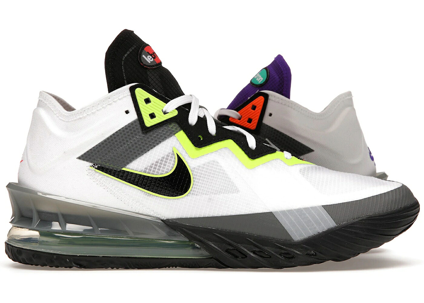 ナイキ レブロン 白いこと 白いこと 黒いこと 黒いこと 薄墨色 薄墨色 スニーカー メンズ NIKE LEBRON 18 LOW GREEDY / WHITE BLACK IRON GREY