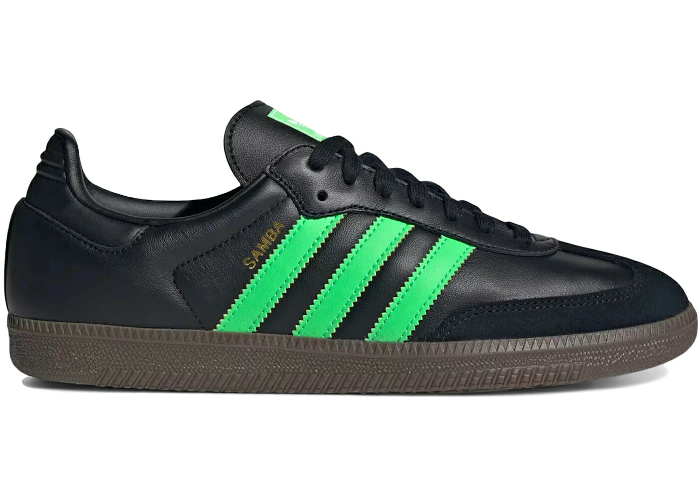 アディダス サンバ 黒色 ブラック 緑 グリーン コア スニーカー メンズ ADIDAS SAMBA OG BLACK SCREAMING GREEN / CORE BLACK SCREAMING GREEN GUM