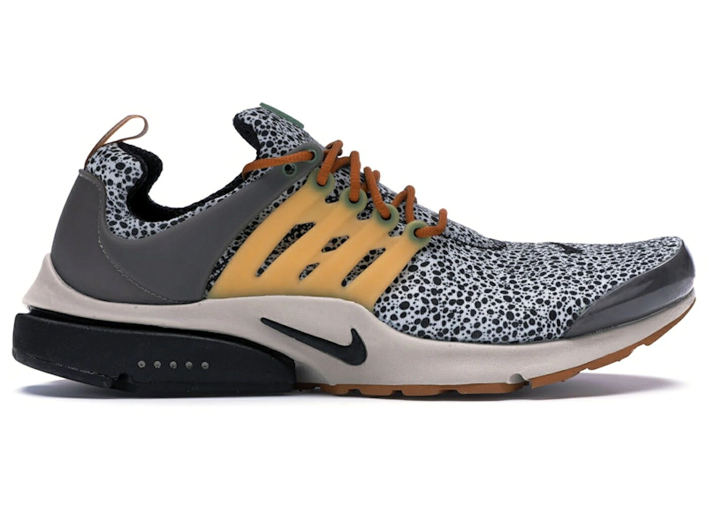 ナイキ プレスト サファリ ナチュラル 灰色 グレー 黒色 ブラック エア スニーカー メンズ NIKE AIR PRESTO SAFARI / NATURAL GREY BLACK KUMQUAT｜スニケス