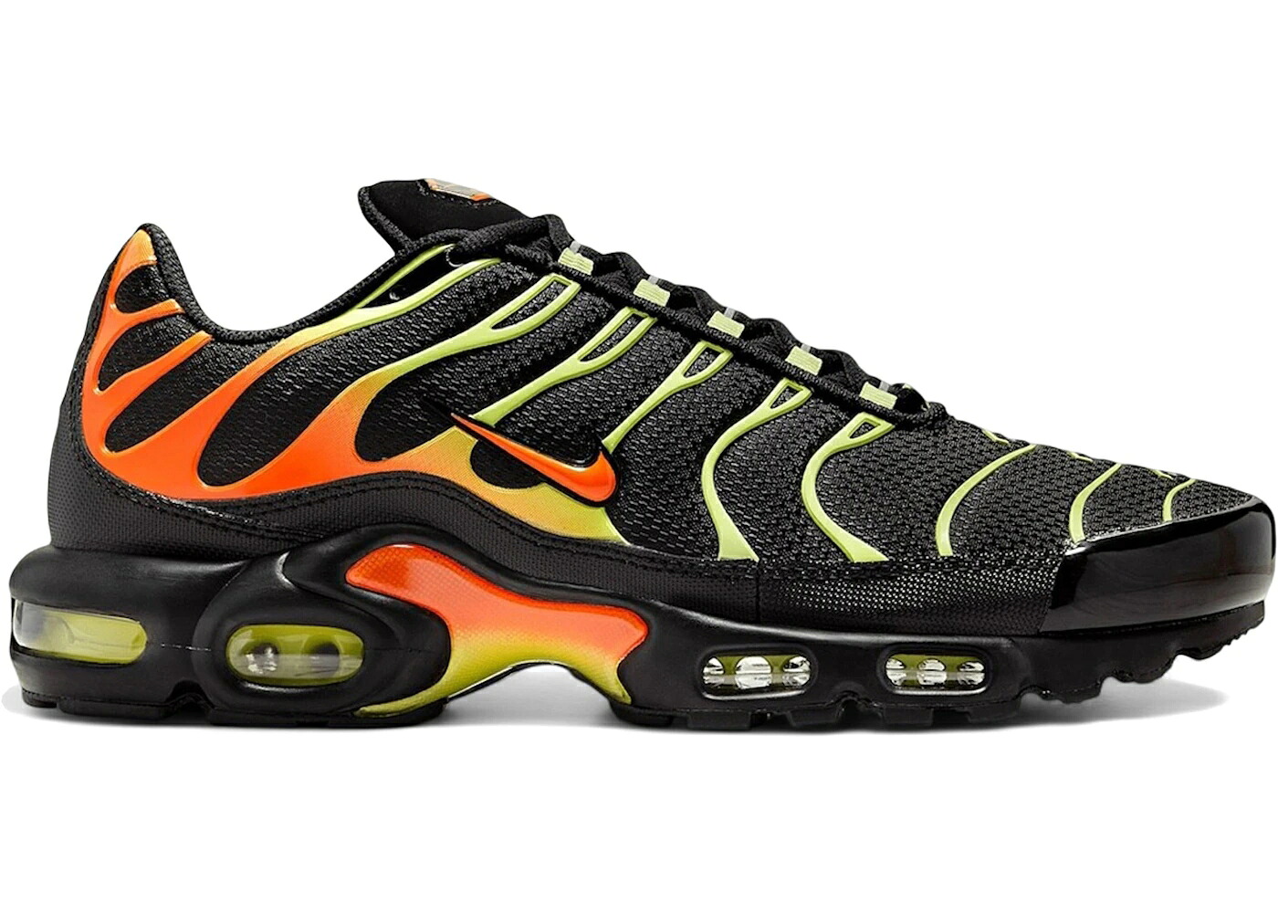 ナイキ マックス 黒いこと 黒いこと 橙 オレンジ色 エアマックスプラス スニーカー メンズ NIKE AIR MAX PLUS SUNRISE / BLACK LIGHTENING ORANGE