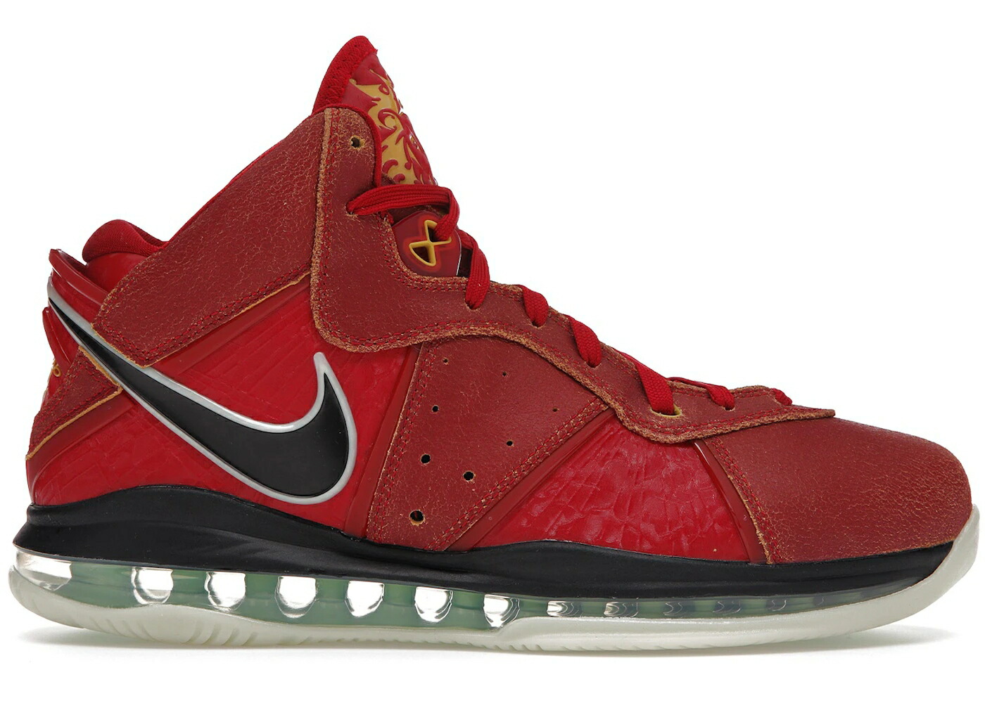 ナイキ レブロン 赤 レッド 黒色 ブラック スニーカー メンズ NIKE LEBRON 8 GYM RED (2020) / GYM RED CUCUMBER CALM BLACK