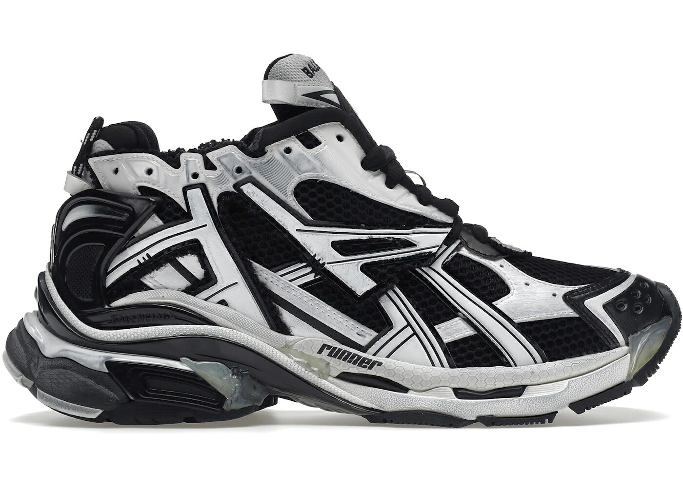 バレンシアガ 白色 ホワイト 黒色 ブラック スニーカー メンズ BALENCIAGA RUNNER WHITE BLACK / WHITE BLACK WHITE