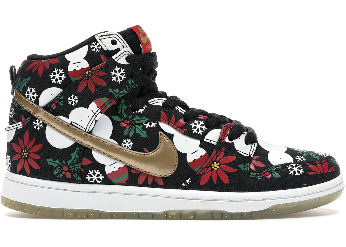 ナイキ エスビー ダンク ハイ クリスマス トレーナー 黒色 ブラック 緑 グリーン 赤 レッド ダンクハイ スニーカー メンズ NIKE SB DUNK HIGH CONCEPTS UGLY CHRISTMAS SWEATER BLACK / BLACK PINE GREEN UNIVERSITY