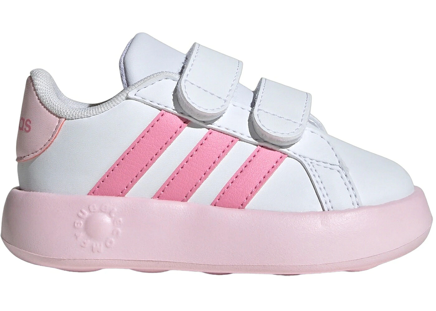 アディダス 地びた 厚地の外套 白いこと 白いこと さくら色 2.0 お坊っちゃん キッズ ADIDAS GRAND COURT CLOUD WHITE BLISS PINK CLEAR (TD) / CLOUD WHITE BLISS PINK CLEAR