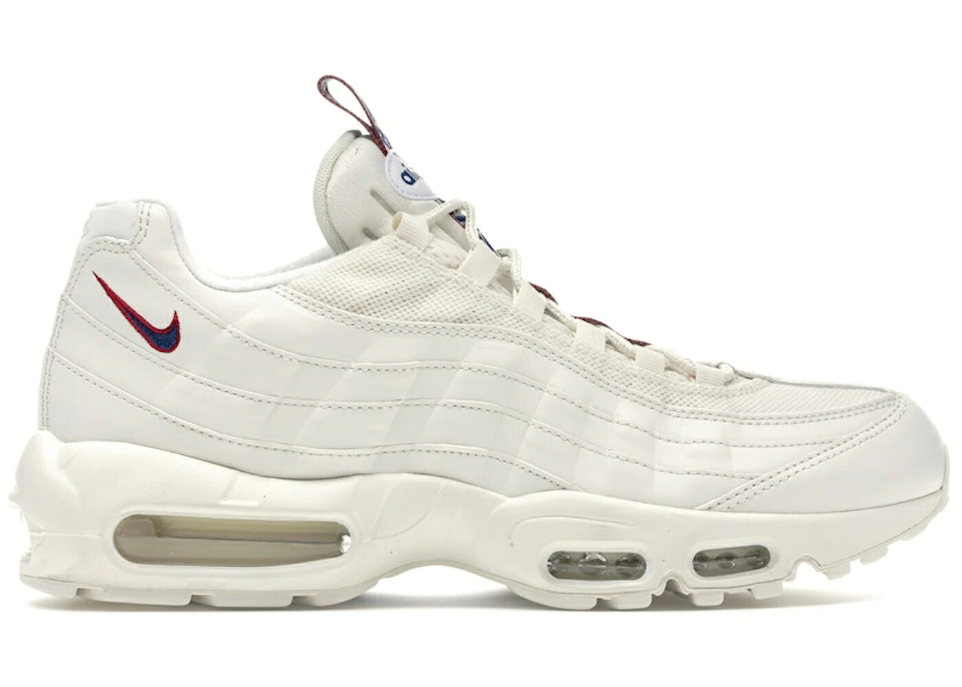 ナイキ マックス 青色 ブルー 赤 レッド エアマックス スニーカー メンズ NIKE AIR MAX 95 PULL TAB SAIL / SAIL GYM BLUE GYM RED|スニケス