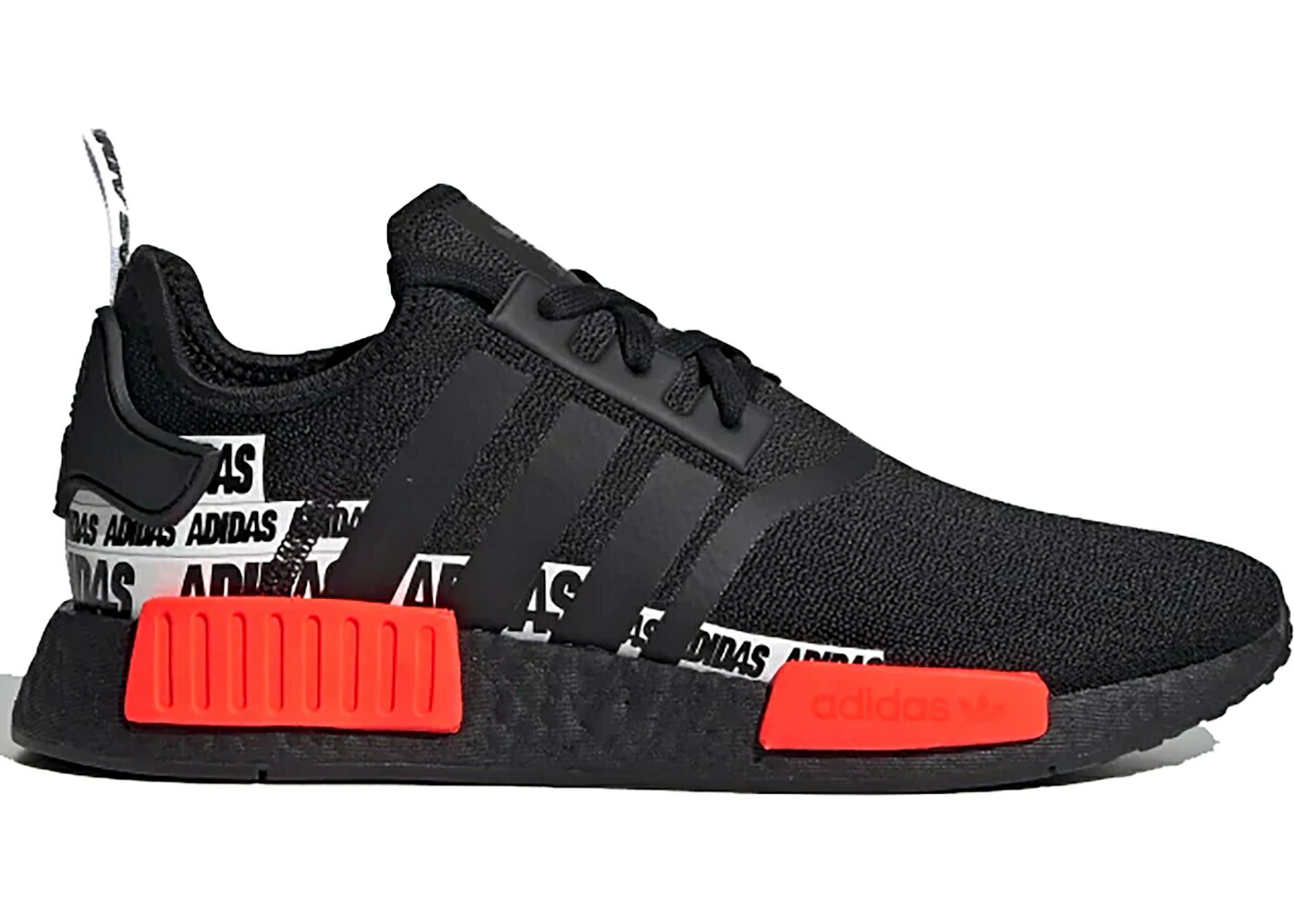 アディダス 中核グループ 黒いこと 黒いこと 赤 赤いこと スニーカー メンズ ADIDAS NMD R1 LABEL PACK CORE BLACK / CORE BLACK CORE BLACK SOLAR RED